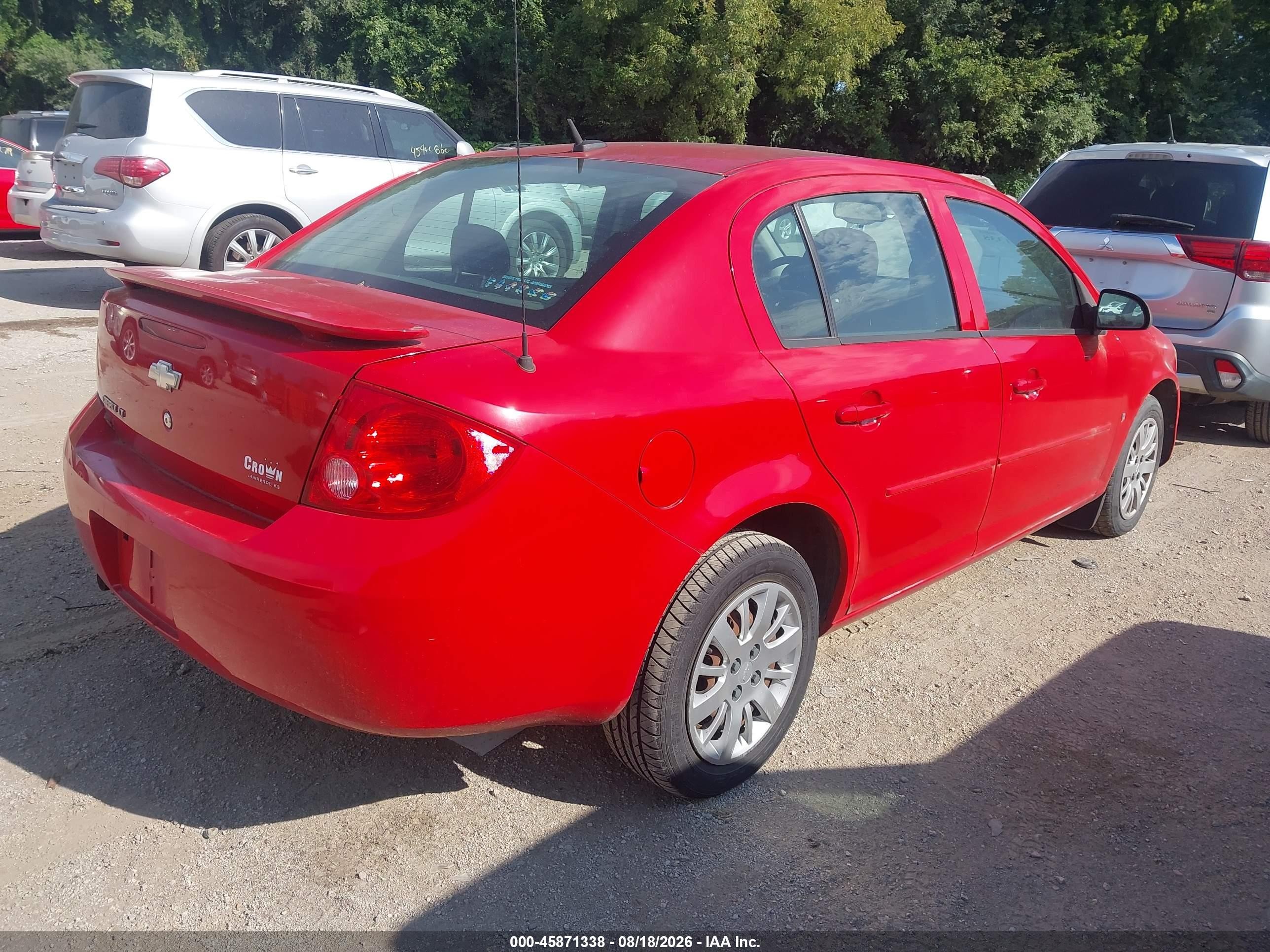 2009 Chevrolet Cobalt Lt Красный vin: 1G1AT58H197128893