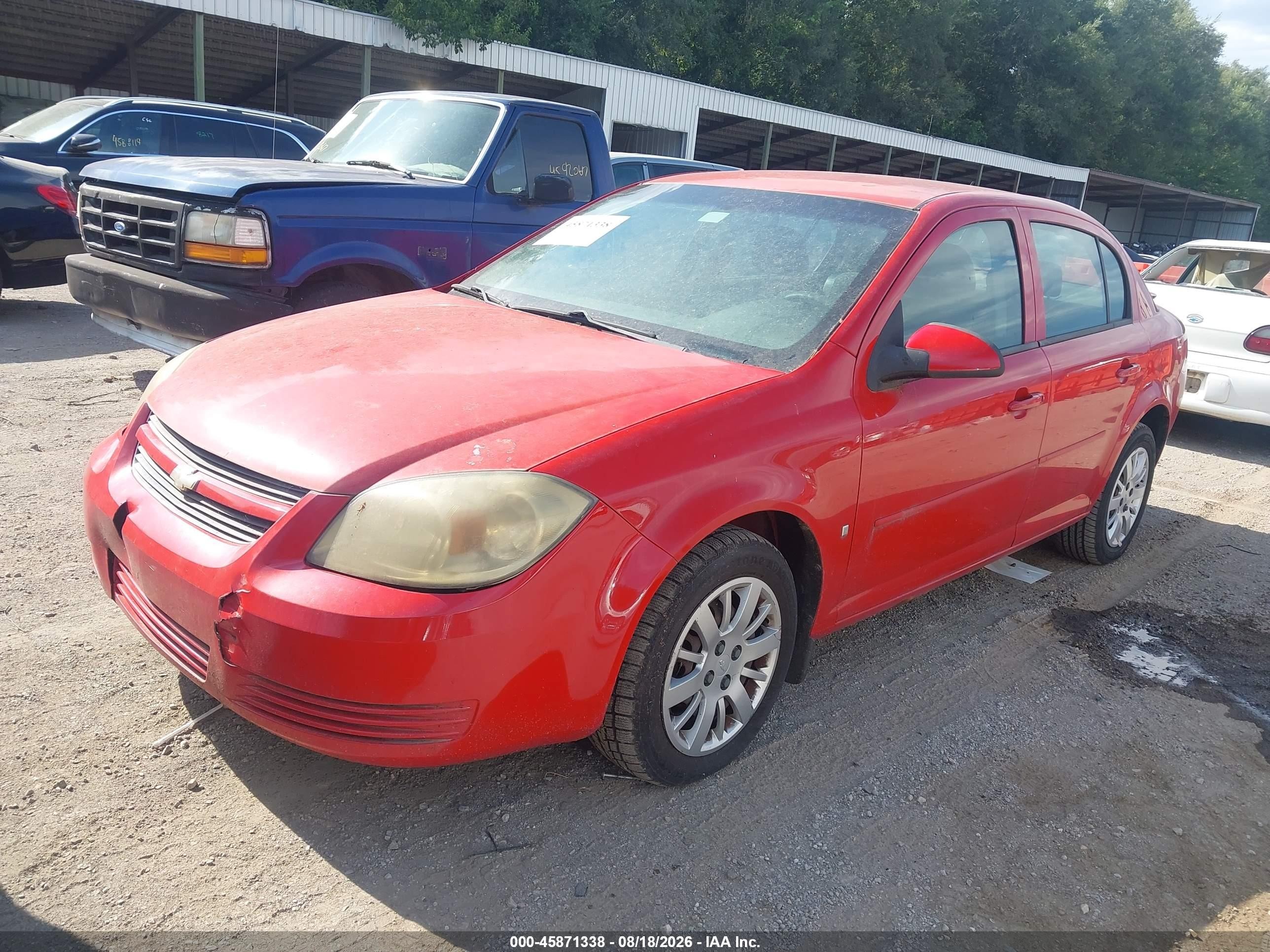 2009 Chevrolet Cobalt Lt Красный vin: 1G1AT58H197128893