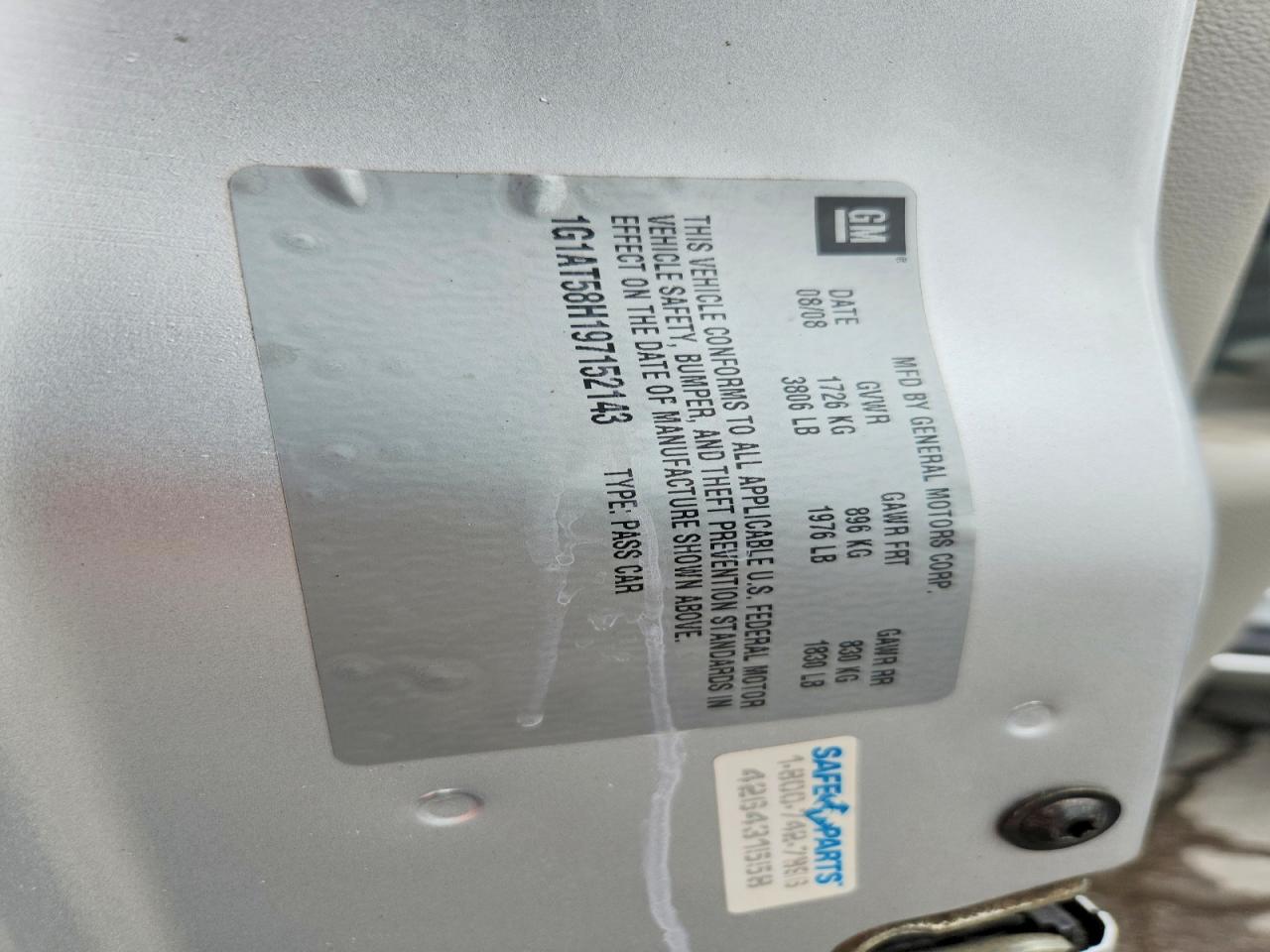 2009 Chevrolet Cobalt Lt Серебряный vin: 1G1AT58H197152143