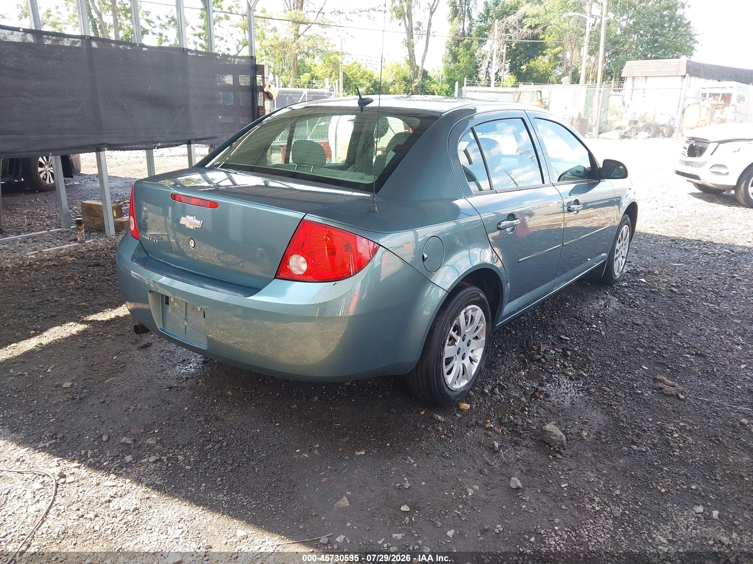 2009 Chevrolet Cobalt Lt Green vin: 1G1AT58H297234222