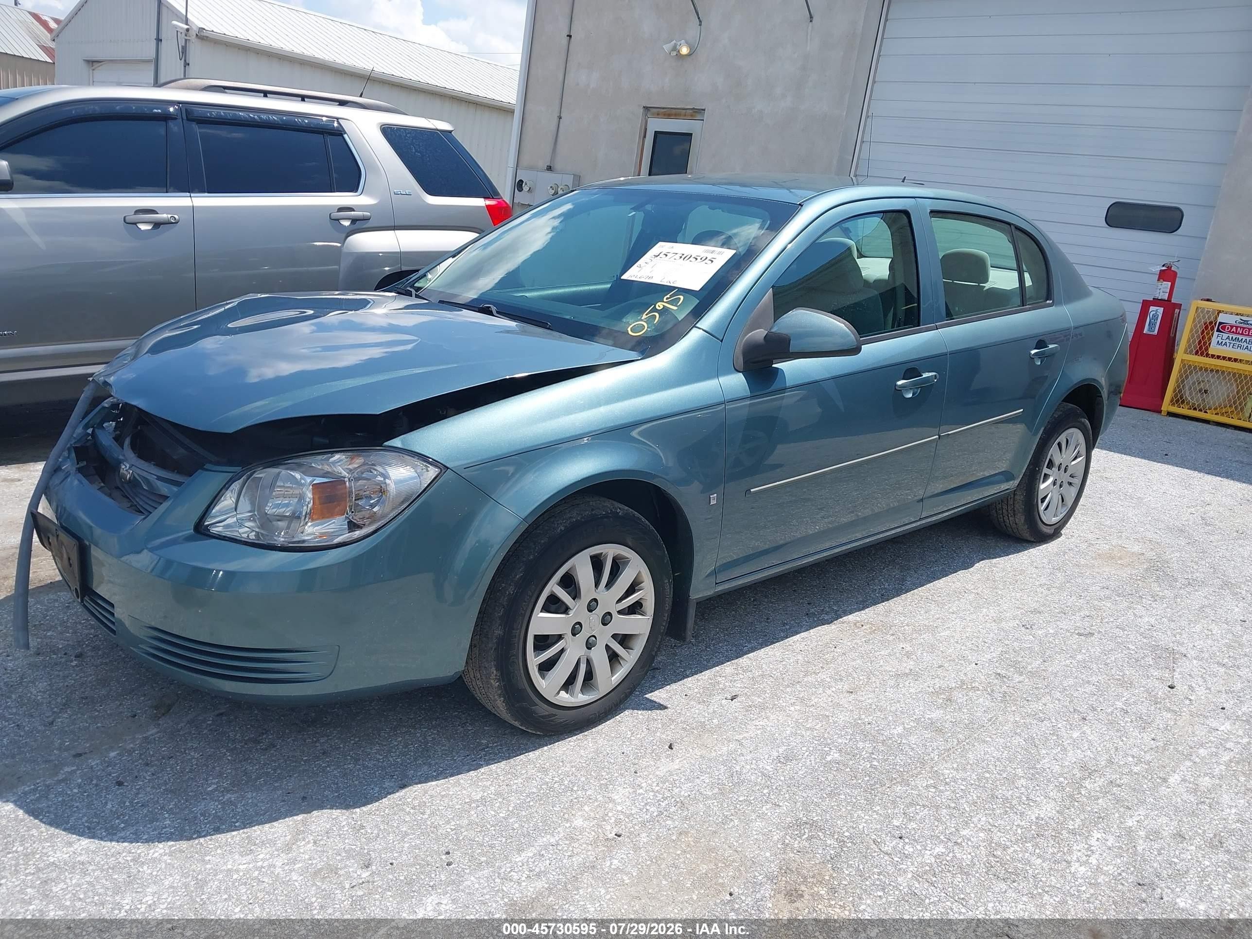 2009 Chevrolet Cobalt Lt Green vin: 1G1AT58H297234222