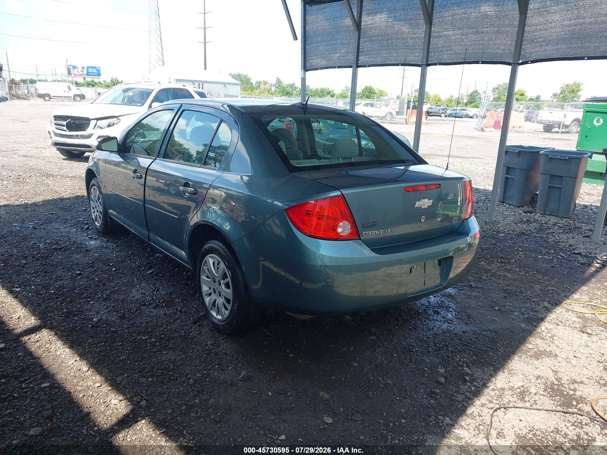 2009 Chevrolet Cobalt Lt Green vin: 1G1AT58H297234222