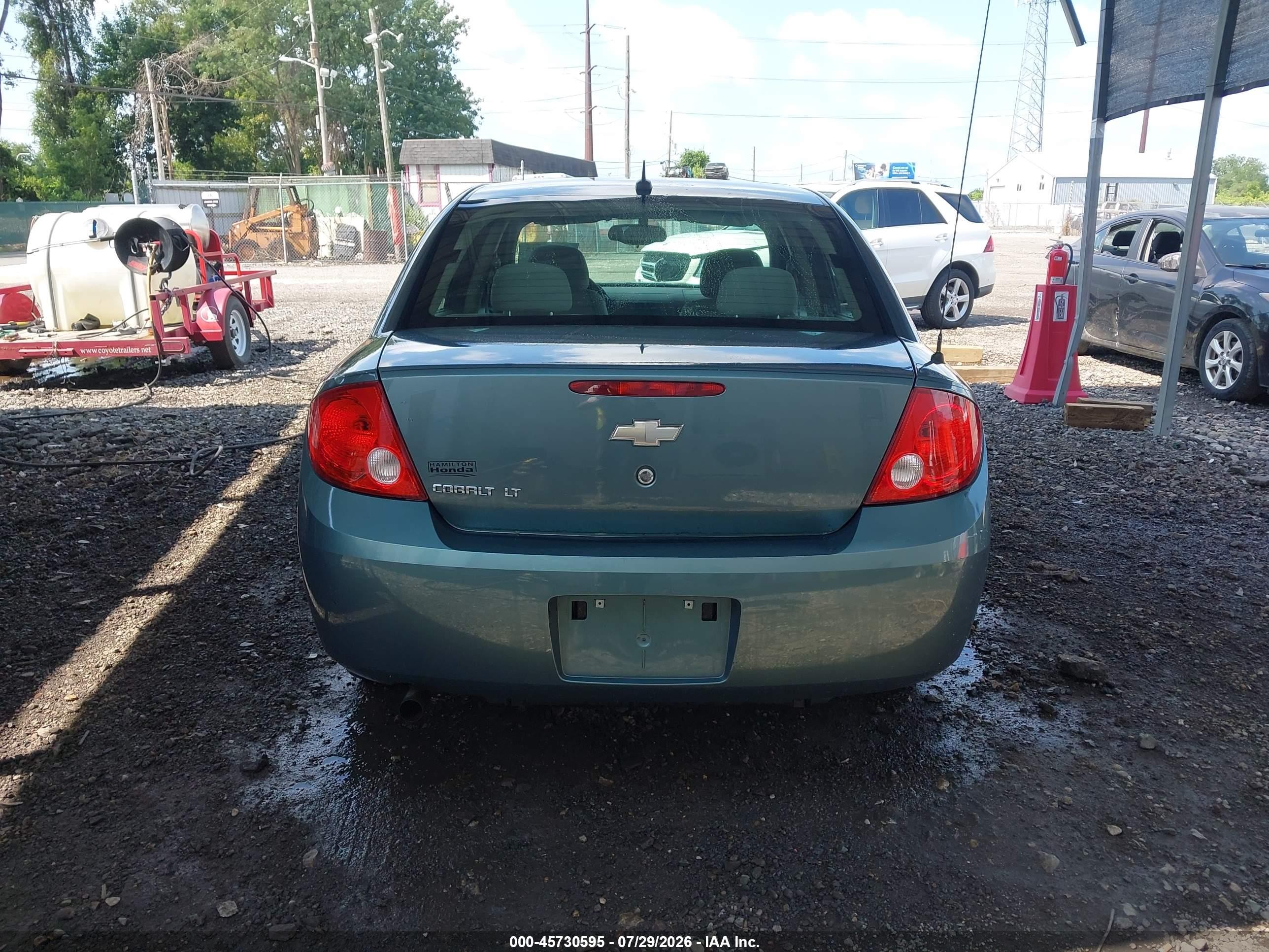 2009 Chevrolet Cobalt Lt Green vin: 1G1AT58H297234222