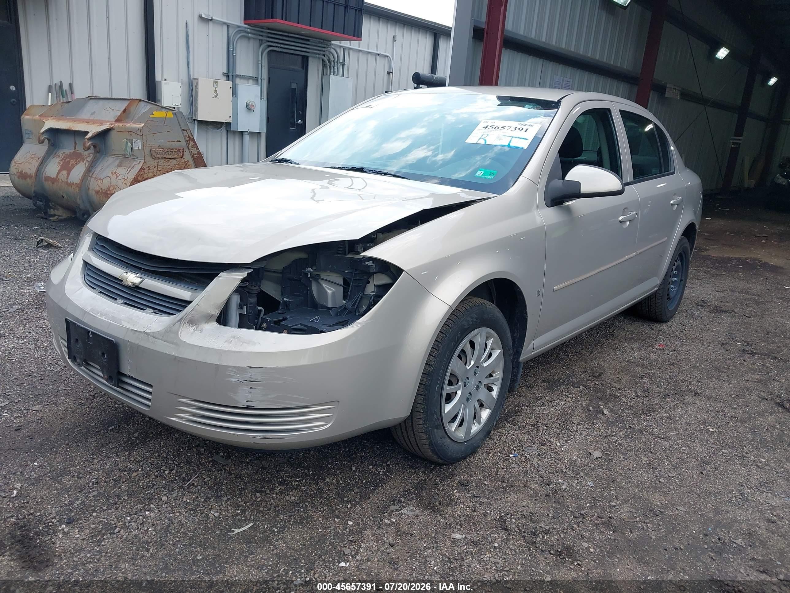 2009 Chevrolet Cobalt Lt Beige vin: 1G1AT58H497168160