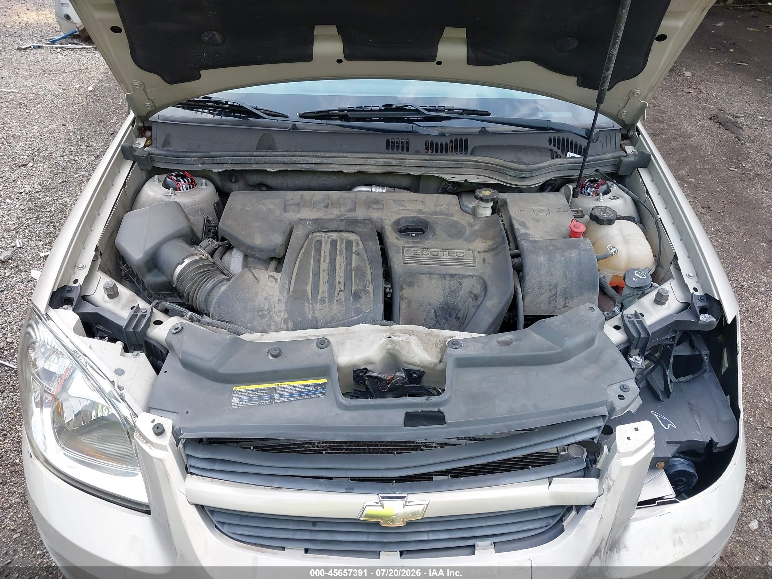 2009 Chevrolet Cobalt Lt Beige vin: 1G1AT58H497168160