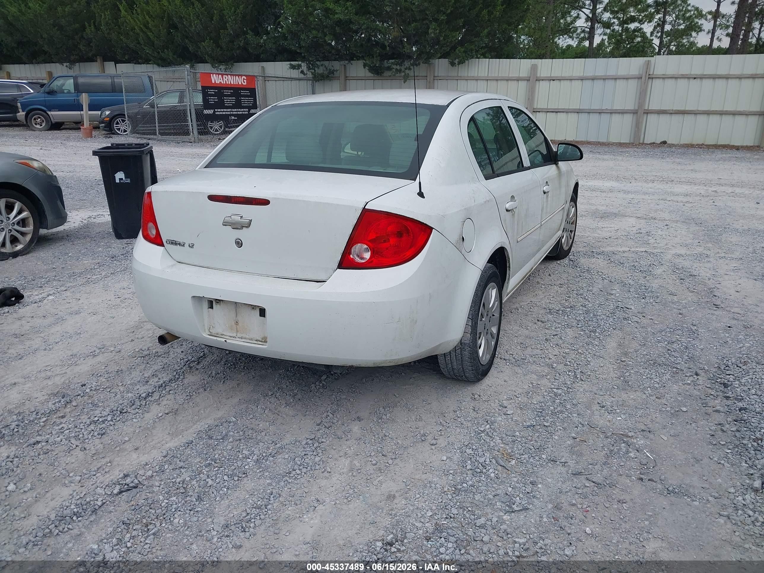 2009 Chevrolet Cobalt Lt White vin: 1G1AT58H597203871