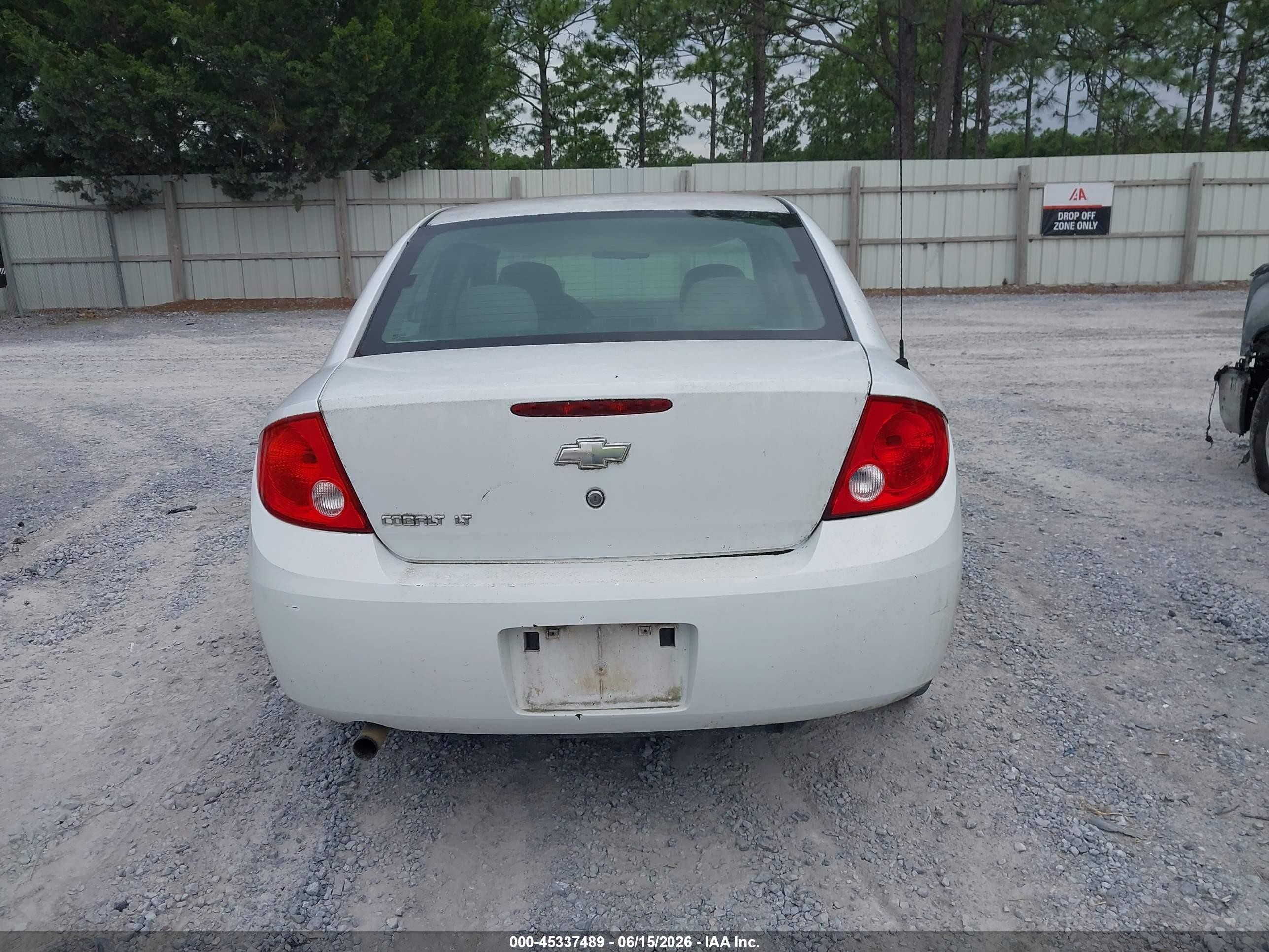 2009 Chevrolet Cobalt Lt White vin: 1G1AT58H597203871