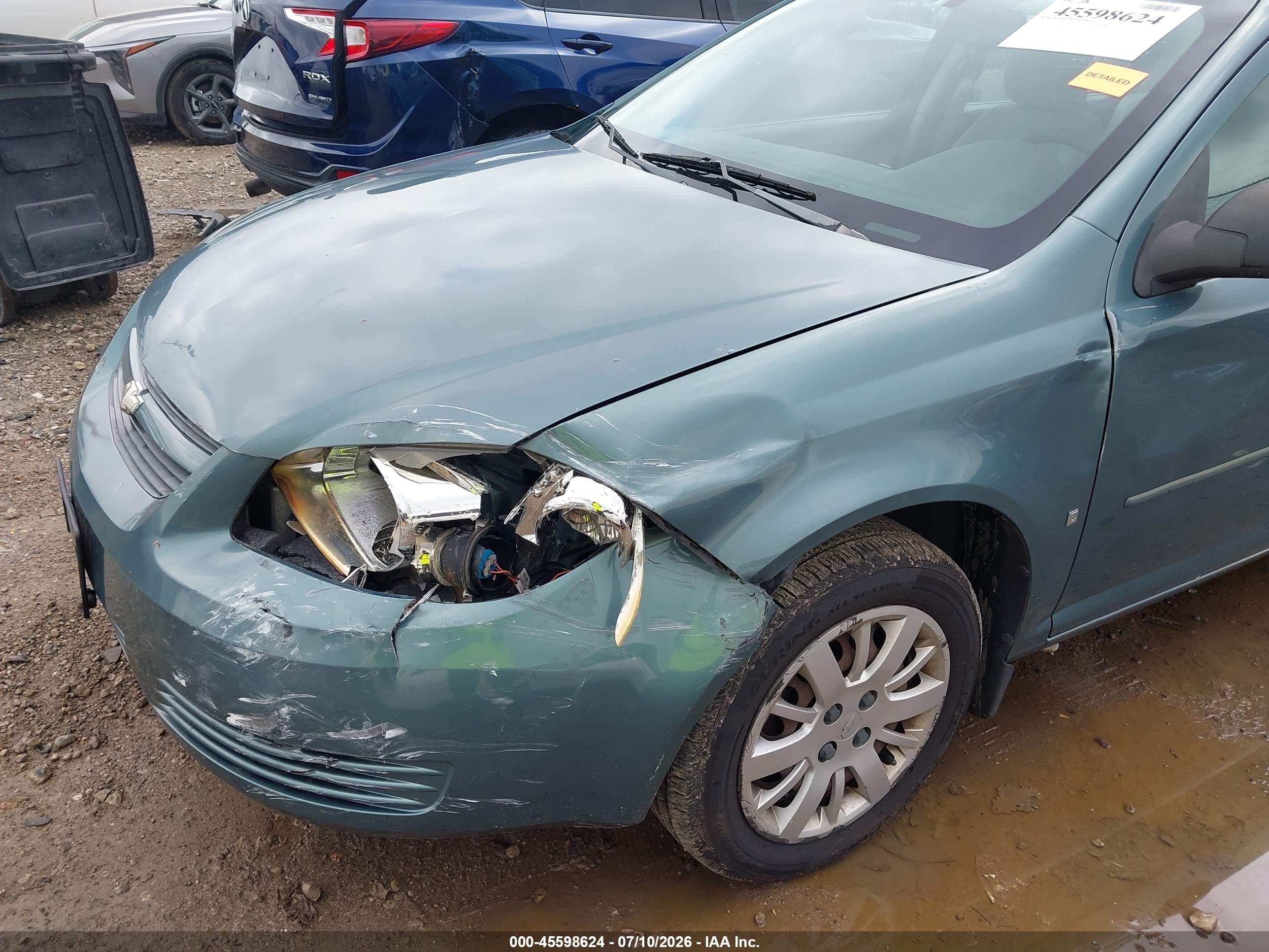 2009 Chevrolet Cobalt Lt Green vin: 1G1AT58H697182903