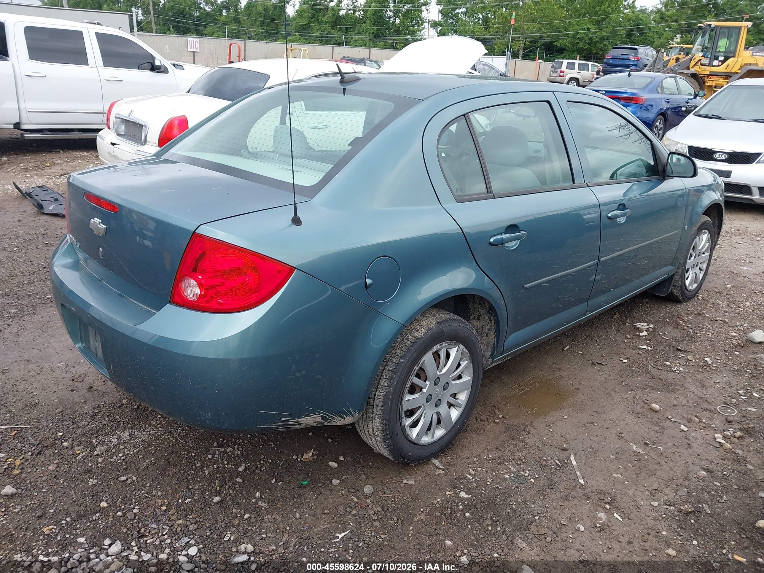 2009 Chevrolet Cobalt Lt Green vin: 1G1AT58H697182903