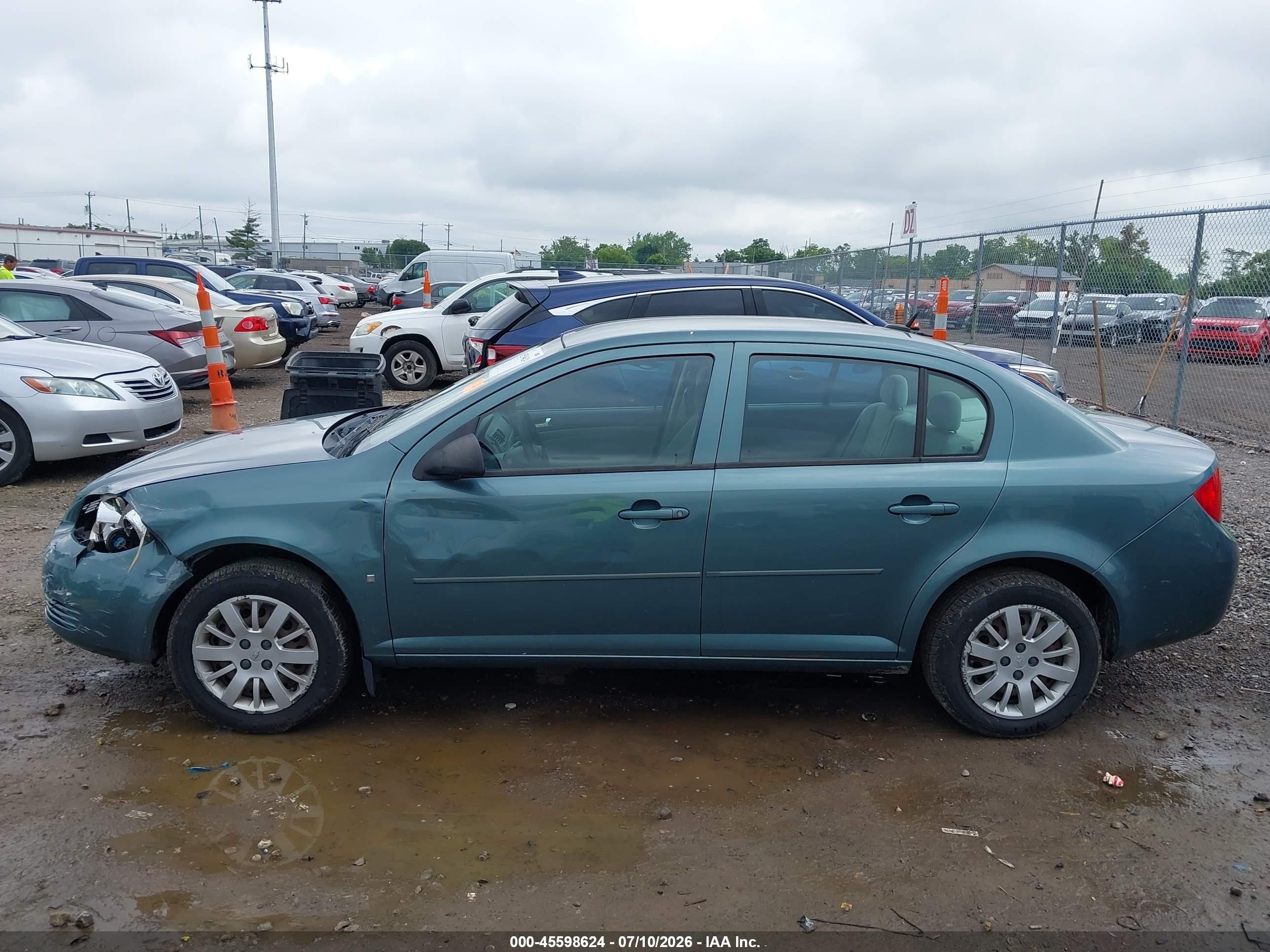 2009 Chevrolet Cobalt Lt Green vin: 1G1AT58H697182903