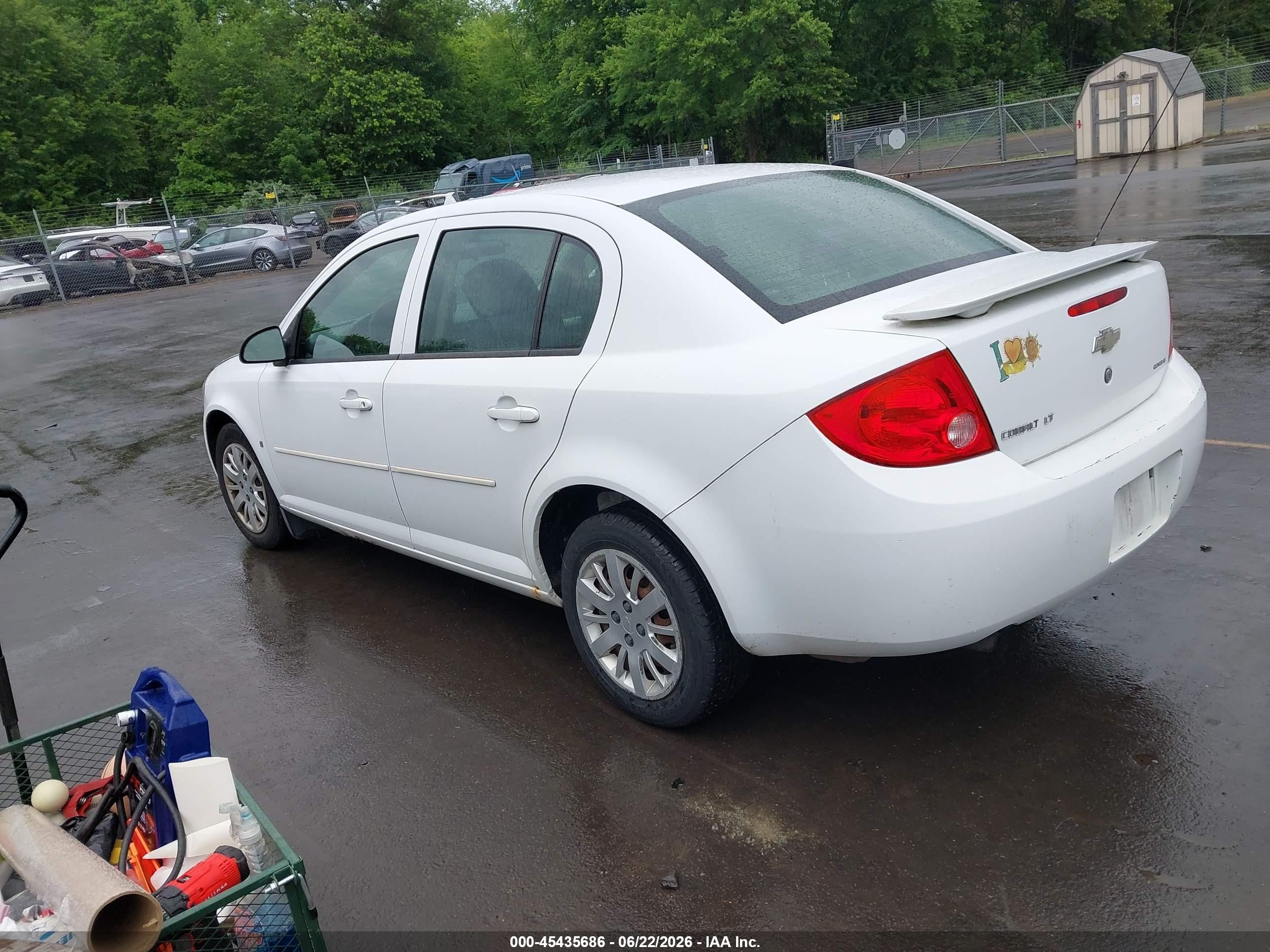 2009 Chevrolet Cobalt Lt White vin: 1G1AT58H697262332