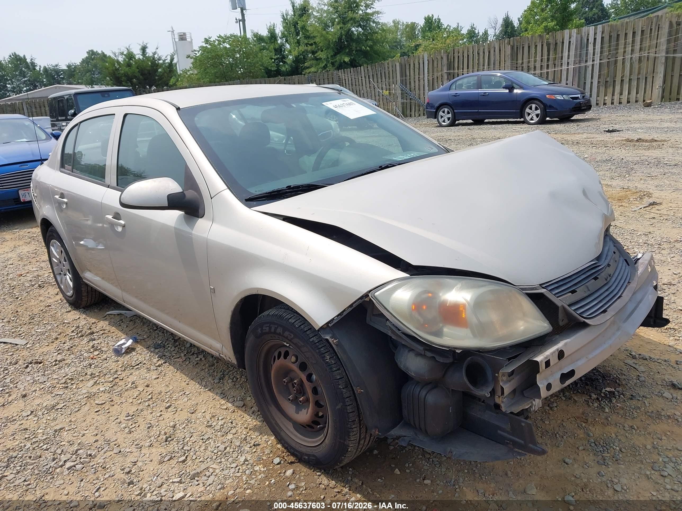2009 Chevrolet Cobalt Lt Бежевый vin: 1G1AT58H897183700