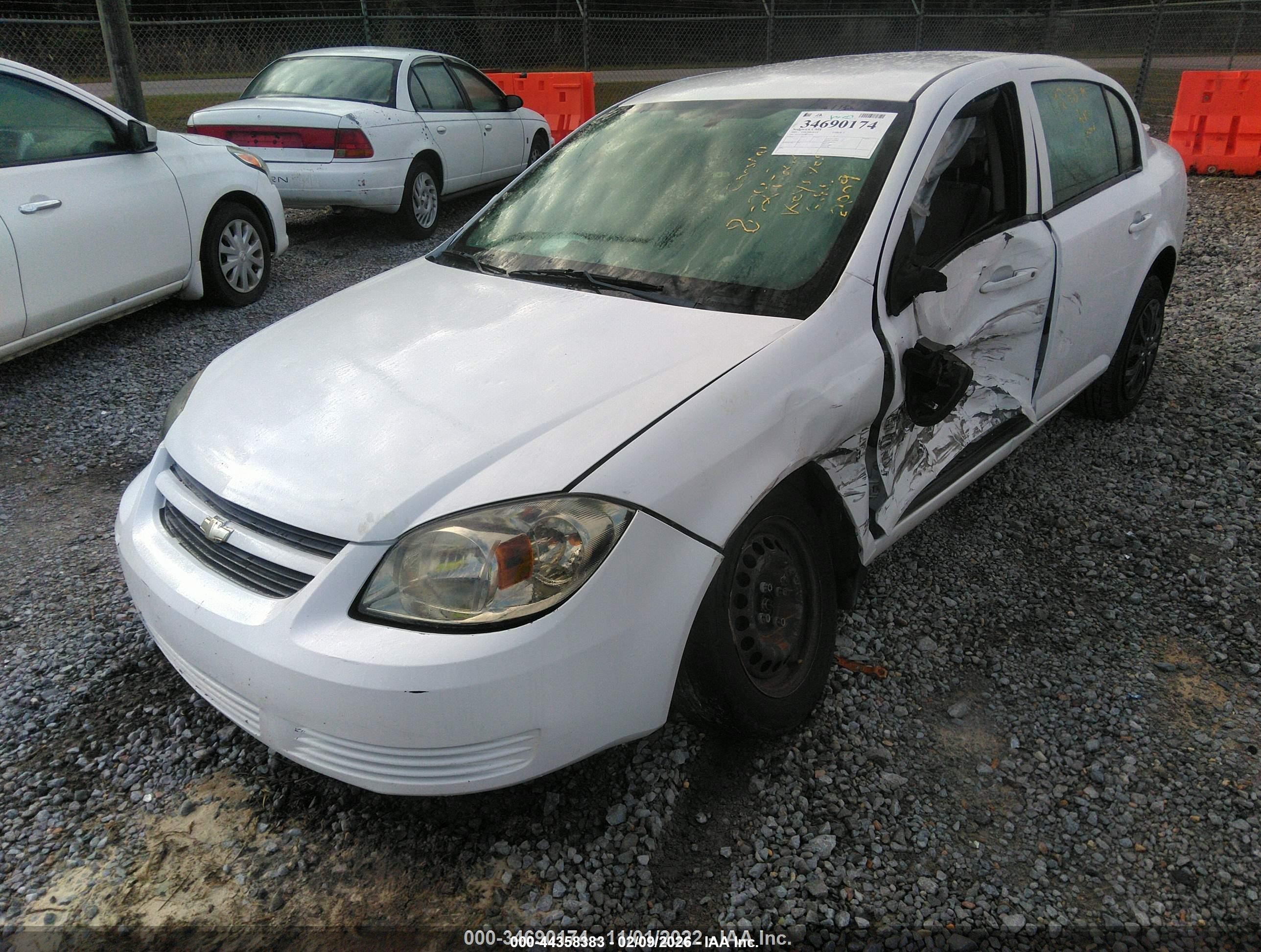 2009 Chevrolet Cobalt Lt White vin: 1G1AT58HX97147166