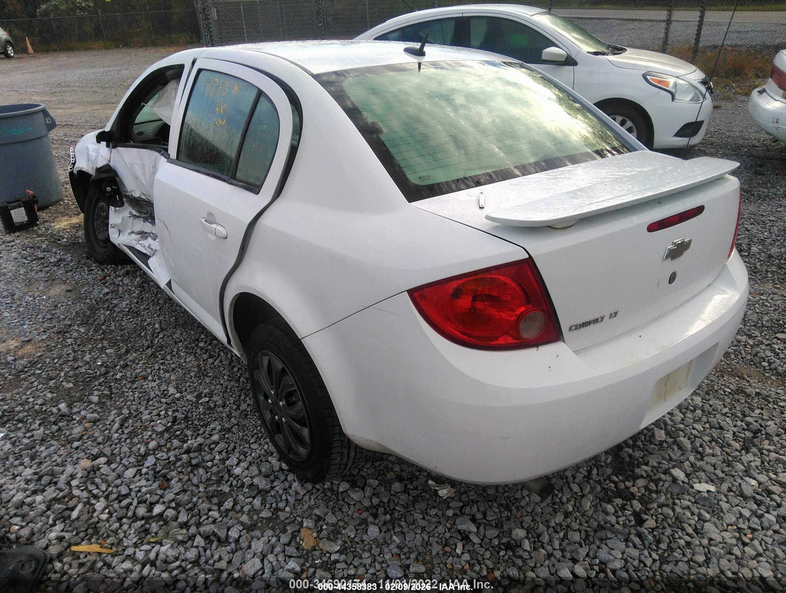2009 Chevrolet Cobalt Lt White vin: 1G1AT58HX97147166