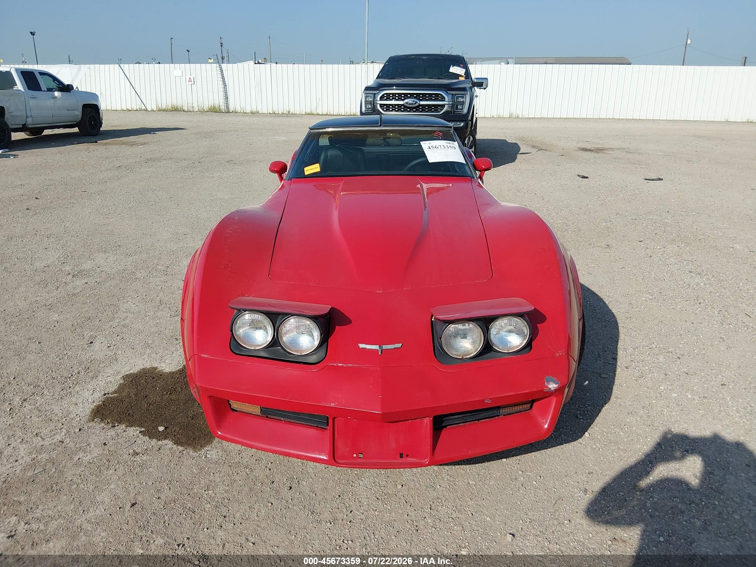 1981 Chevrolet Corvette   Red vin: 1G1AY8765BS415269
