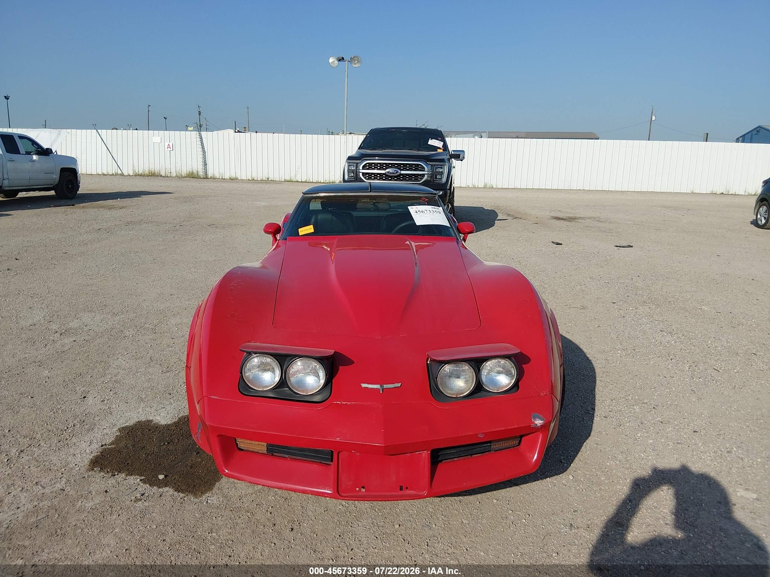 1981 Chevrolet Corvette   Red vin: 1G1AY8765BS415269