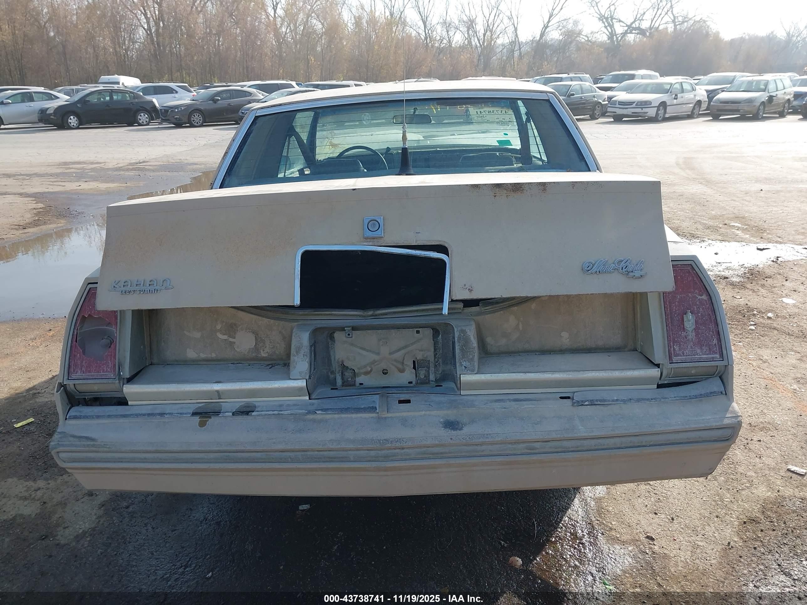 1981 Chevrolet Monte Carlo   Tan vin: 1G1AZ37J6BK476036