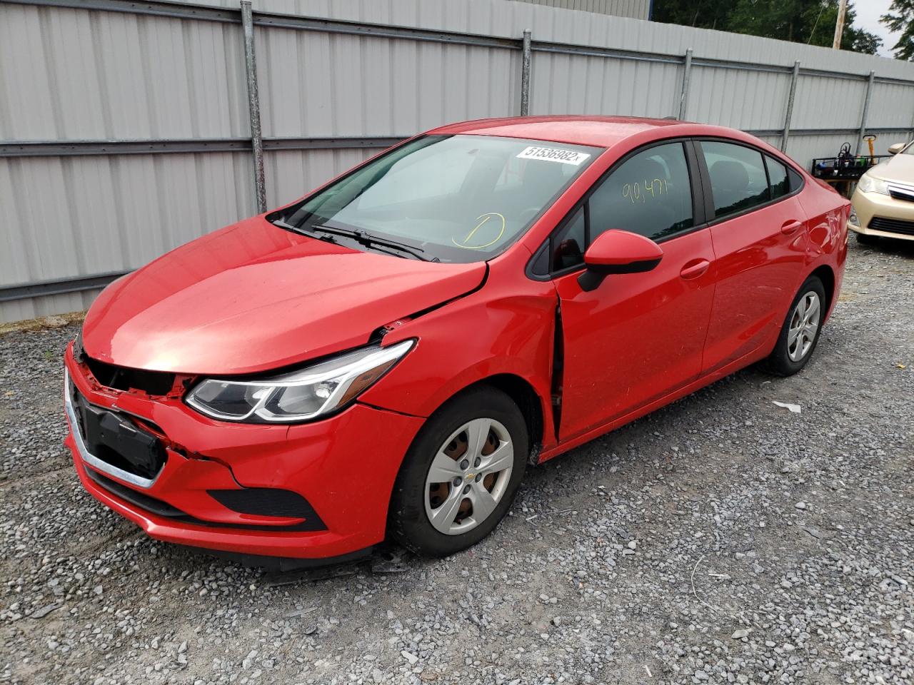 2016 Chevrolet Cruze Ls Red vin: 1G1BB5SM9G7322291