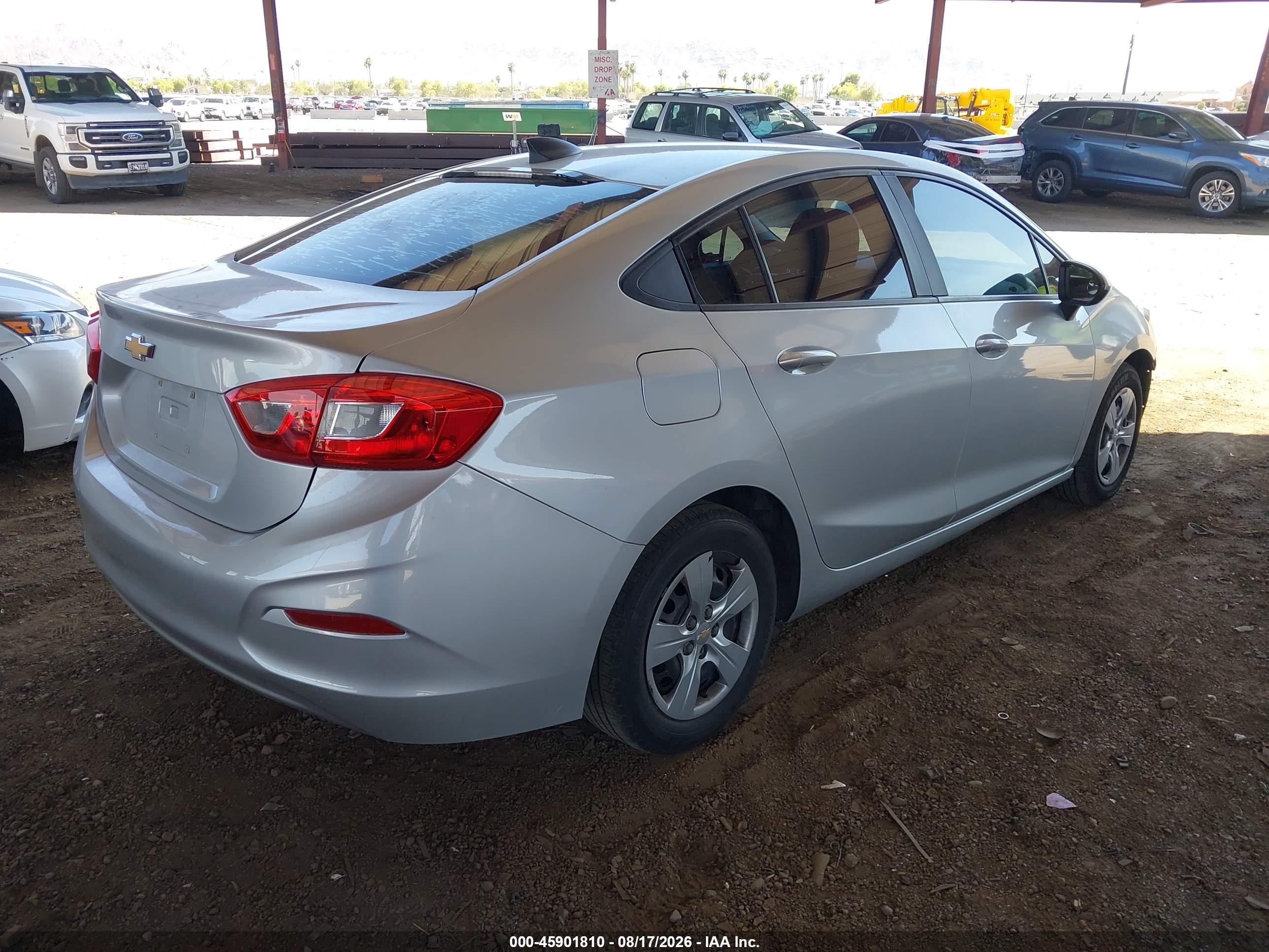 2017 Chevrolet Cruze Ls Auto Silver vin: 1G1BC5SM4H7119890