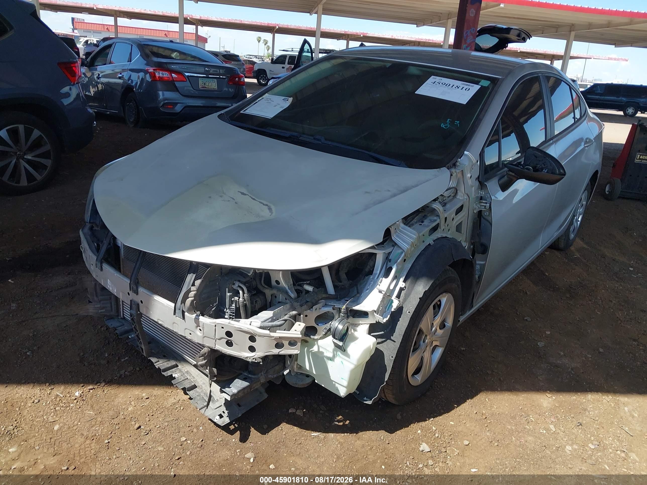 2017 Chevrolet Cruze Ls Auto Silver vin: 1G1BC5SM4H7119890