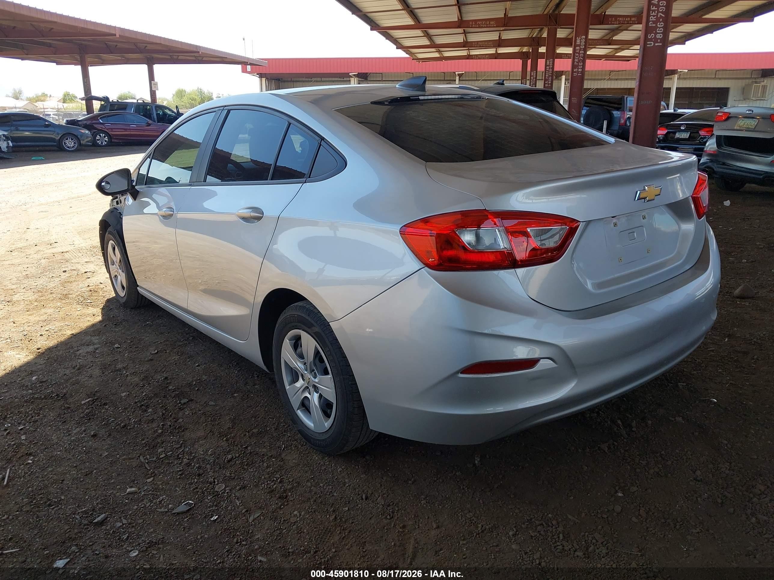2017 Chevrolet Cruze Ls Auto Silver vin: 1G1BC5SM4H7119890