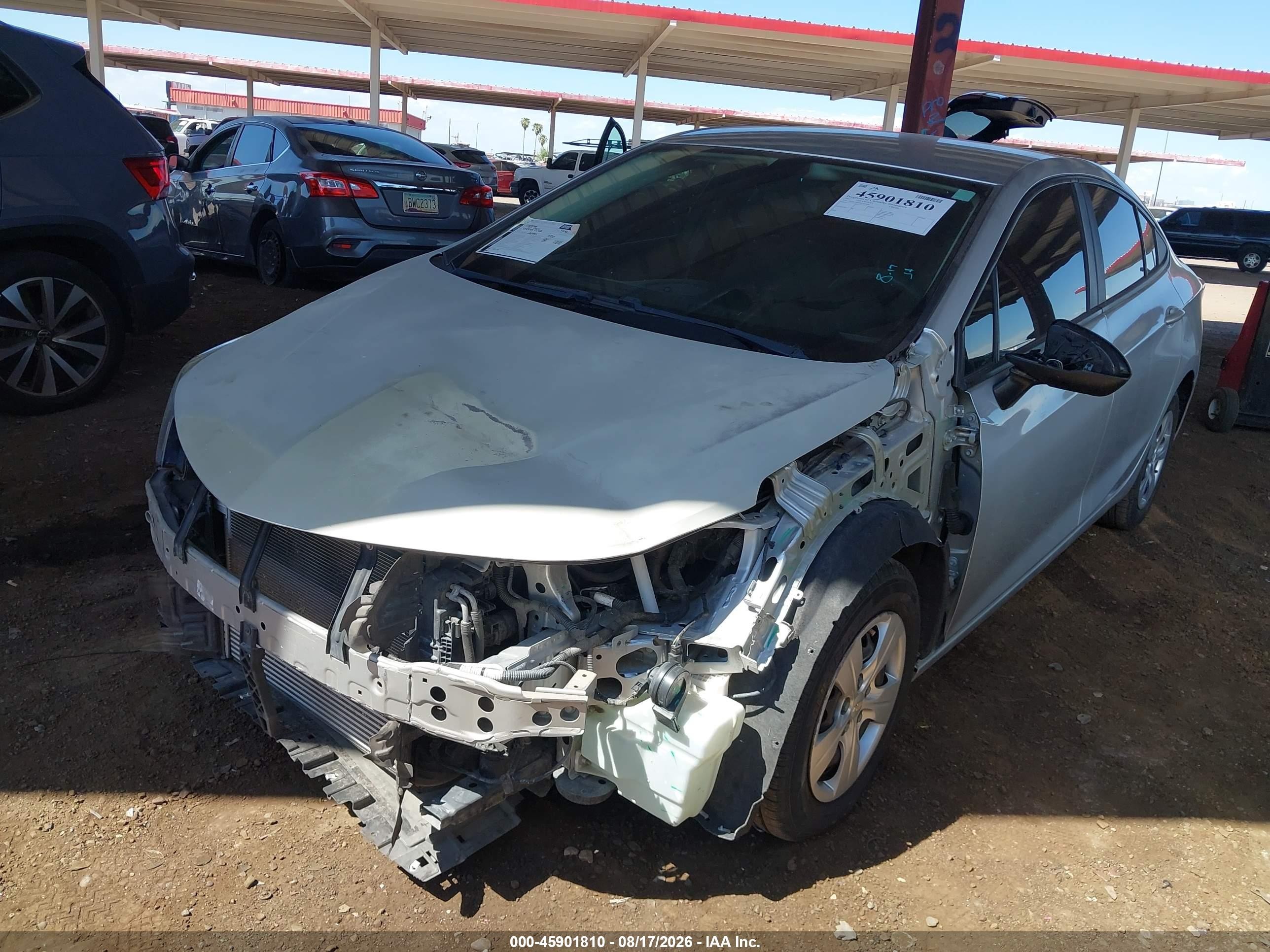 2017 Chevrolet Cruze Ls Auto Silver vin: 1G1BC5SM4H7119890