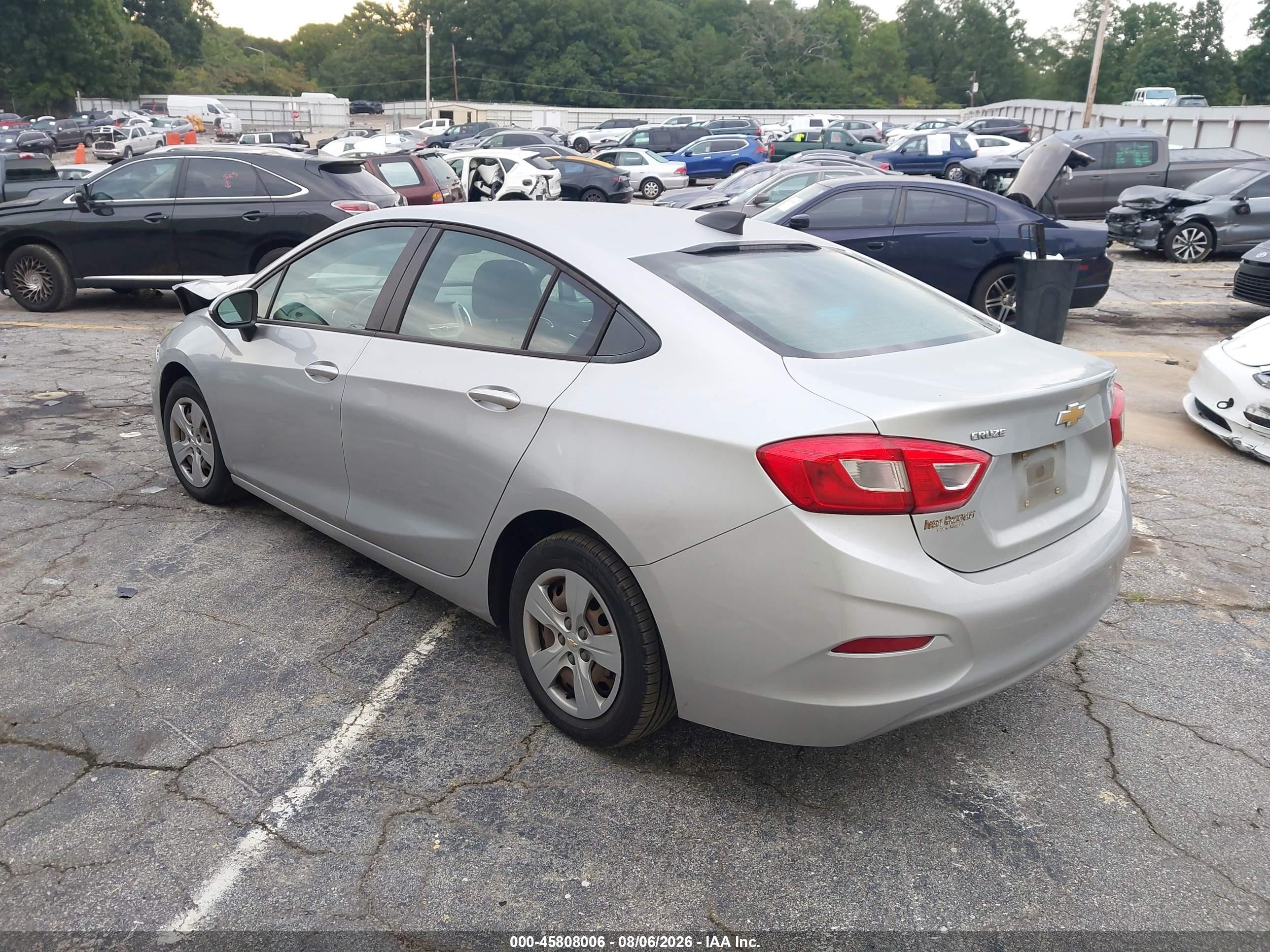 2017 Chevrolet Cruze Ls Auto Silver vin: 1G1BC5SMXH7266313