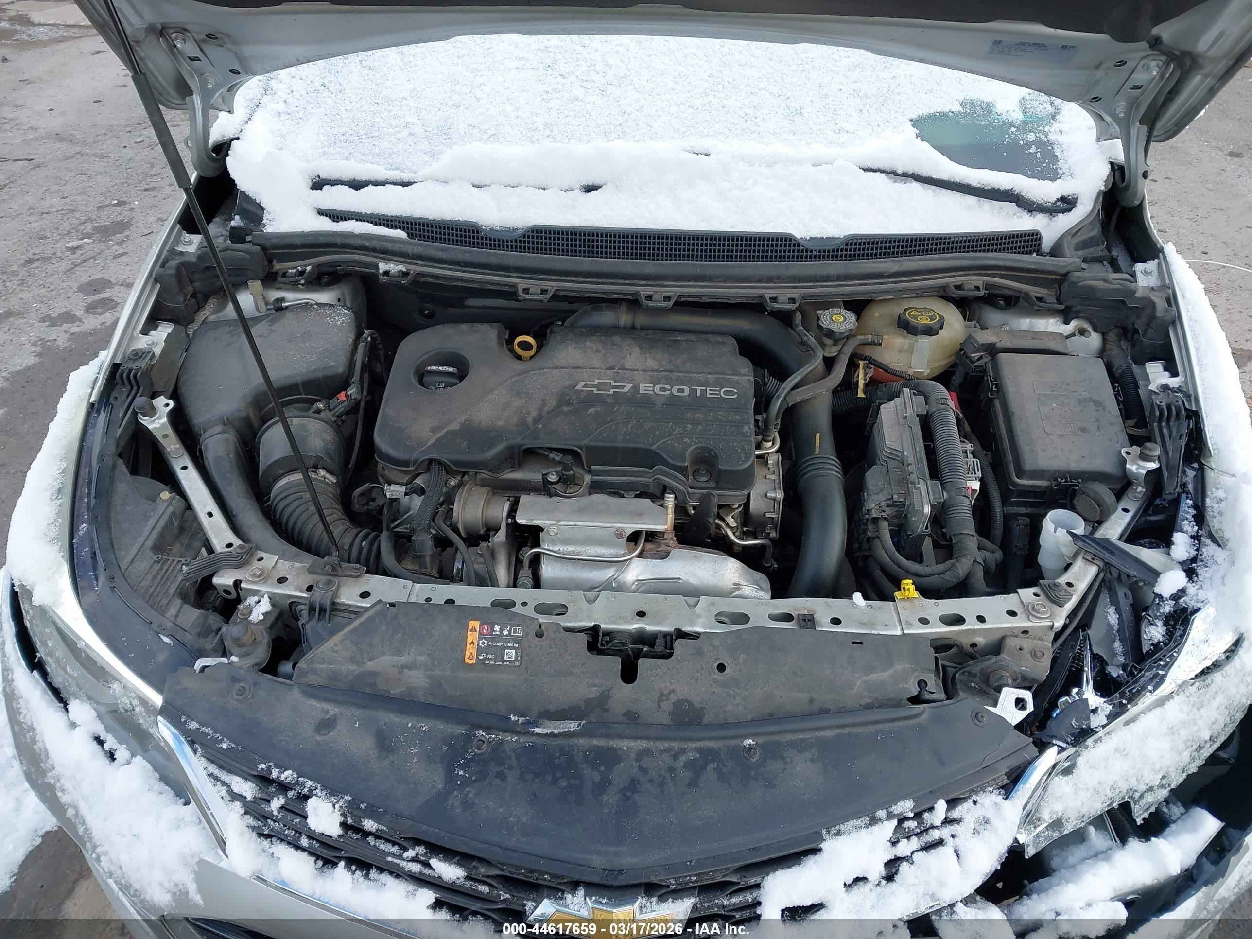 2017 Chevrolet Cruze Lt Auto Серебряный vin: 1G1BE5SM0H7252883