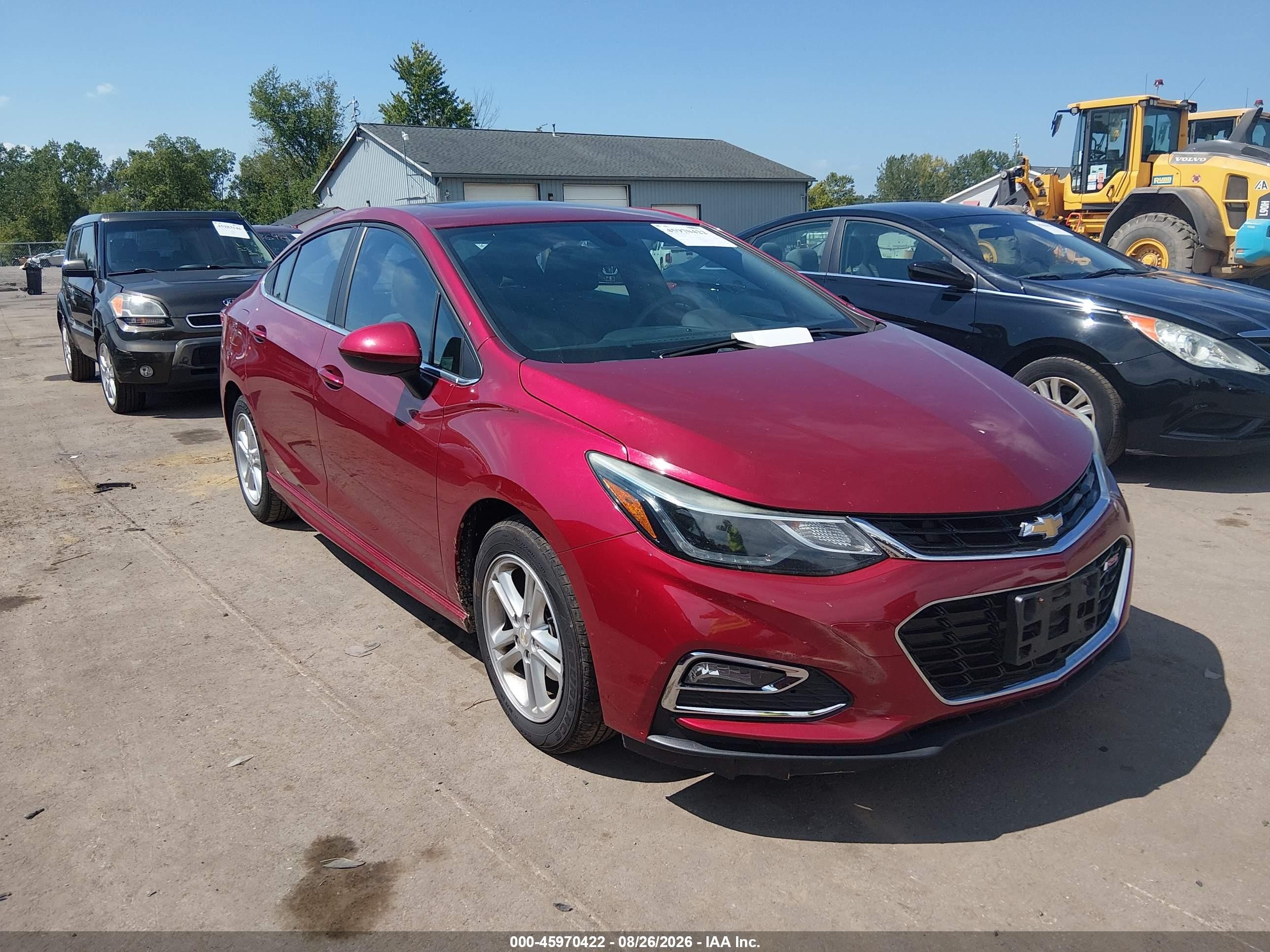 2018 Chevrolet Cruze Lt Auto Red vin: 1G1BE5SM1J7138686