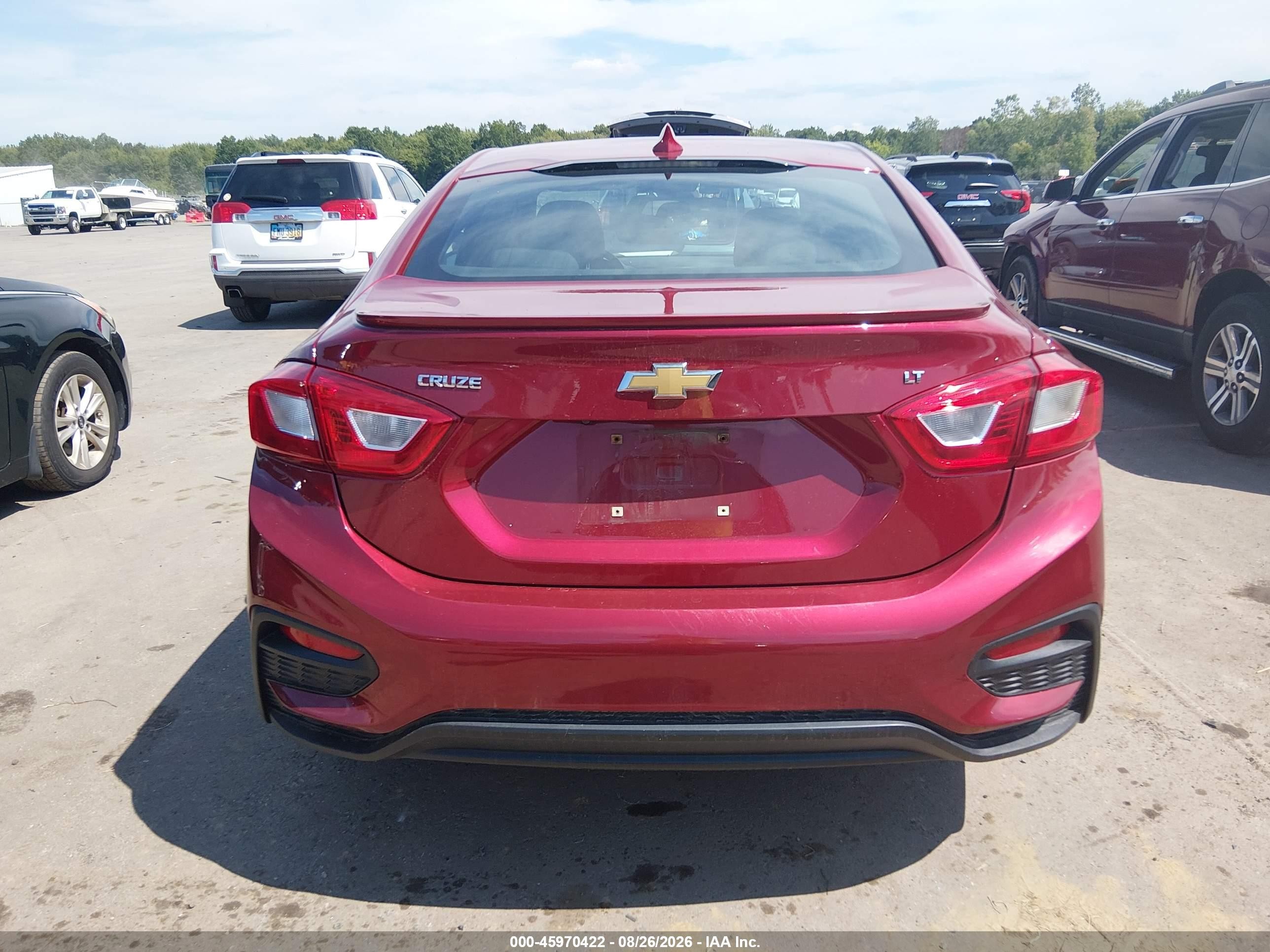 2018 Chevrolet Cruze Lt Auto Red vin: 1G1BE5SM1J7138686