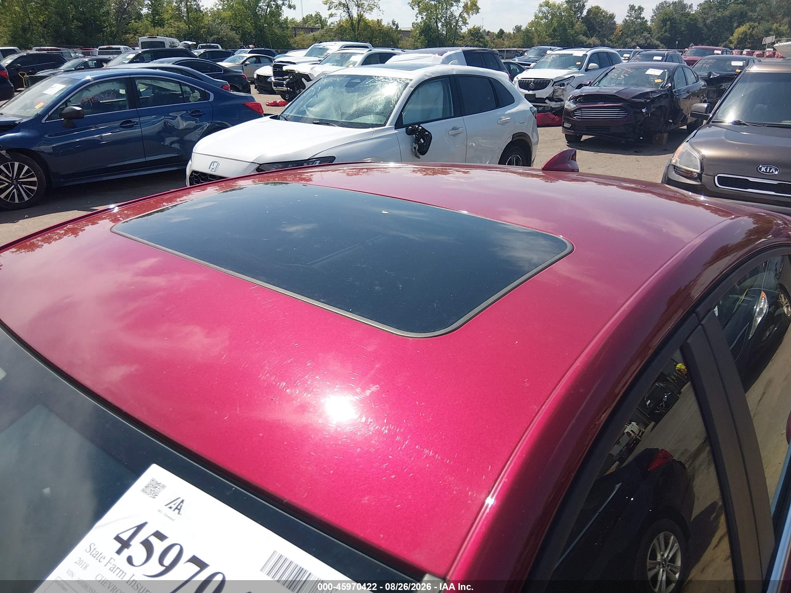 2018 Chevrolet Cruze Lt Auto Red vin: 1G1BE5SM1J7138686