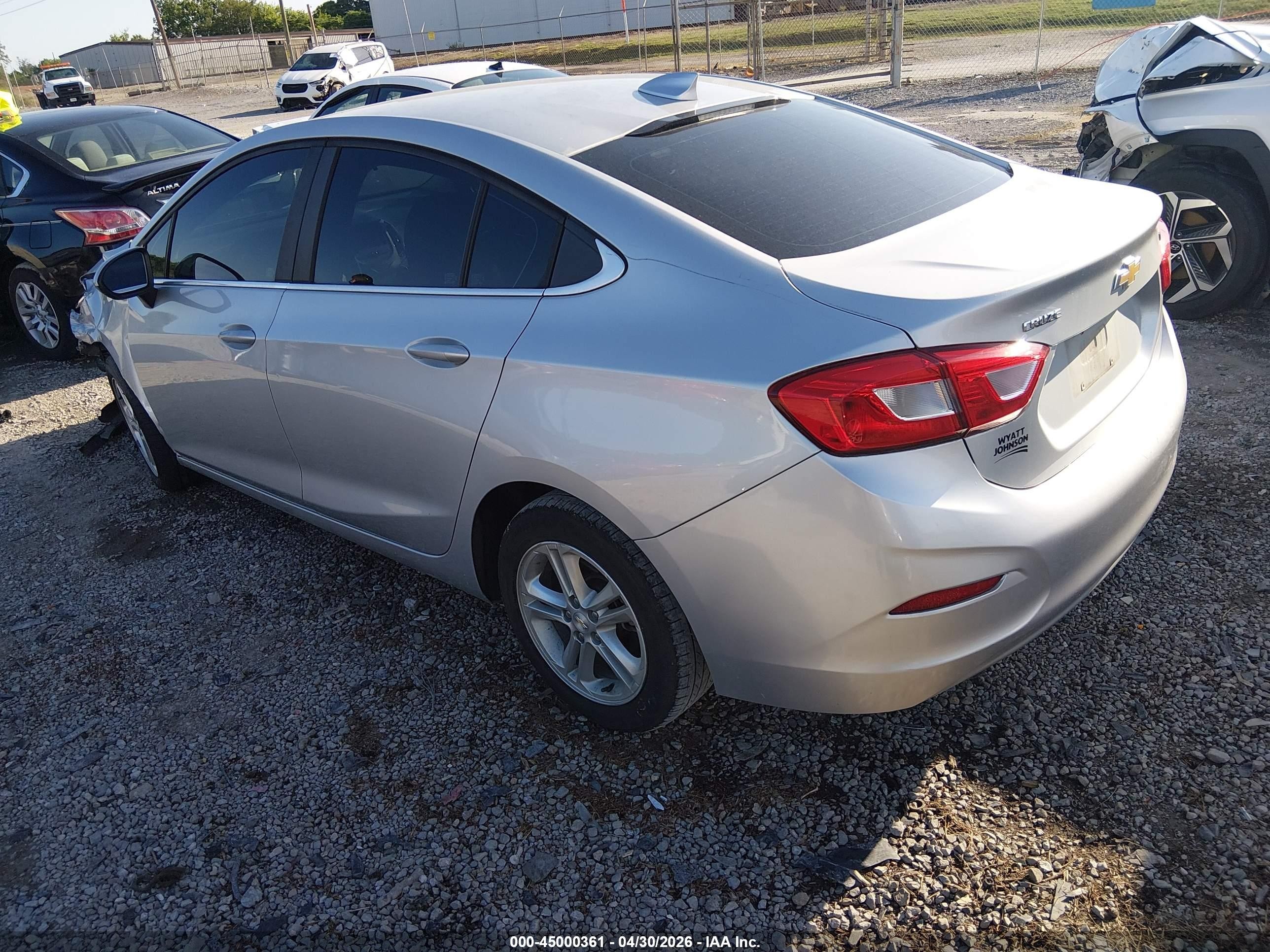 2018 Chevrolet Cruze Lt Auto Gray vin: 1G1BE5SM3J7196928