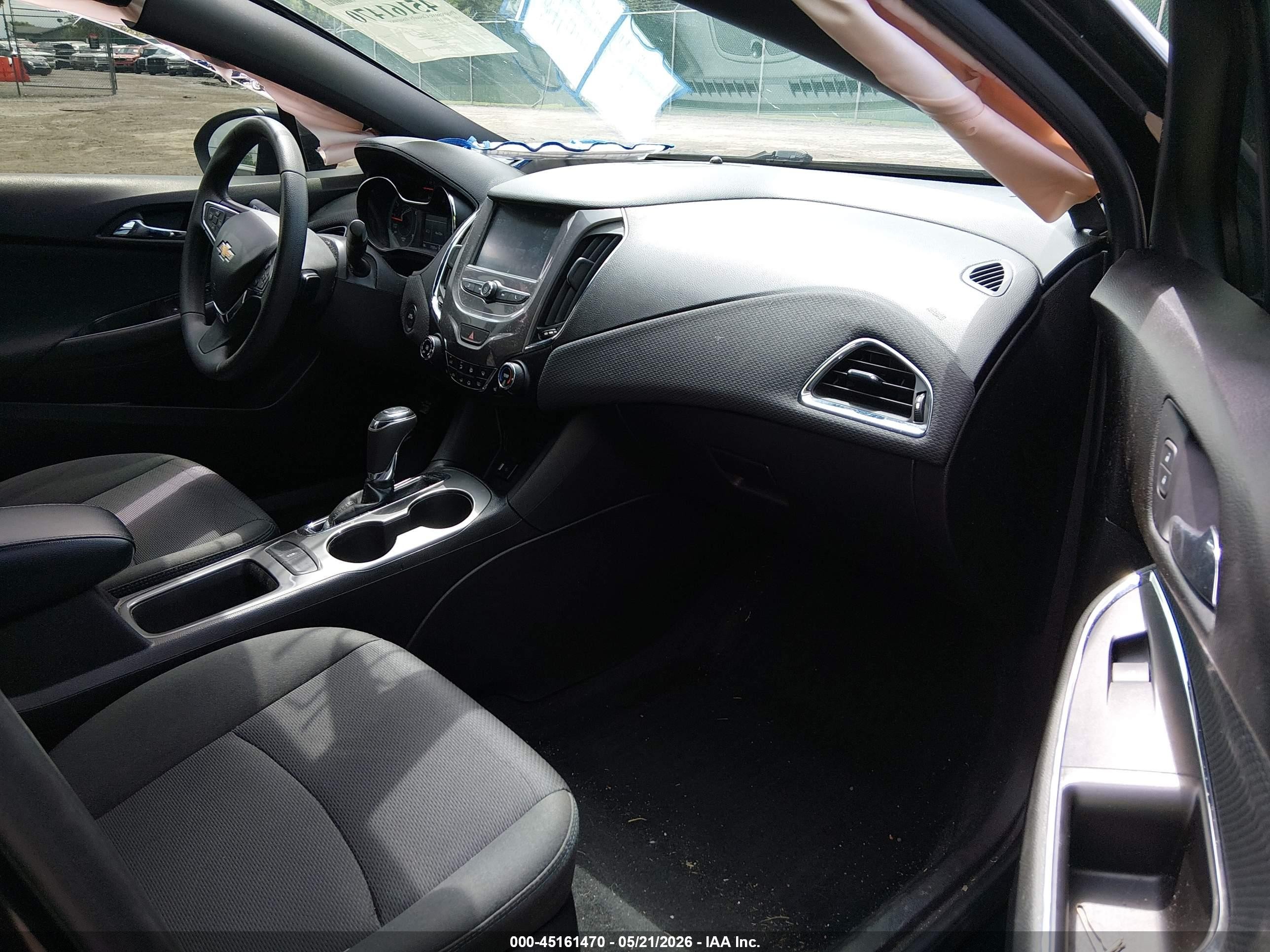 2018 Chevrolet Cruze Lt Auto Black vin: 1G1BE5SM4J7168734