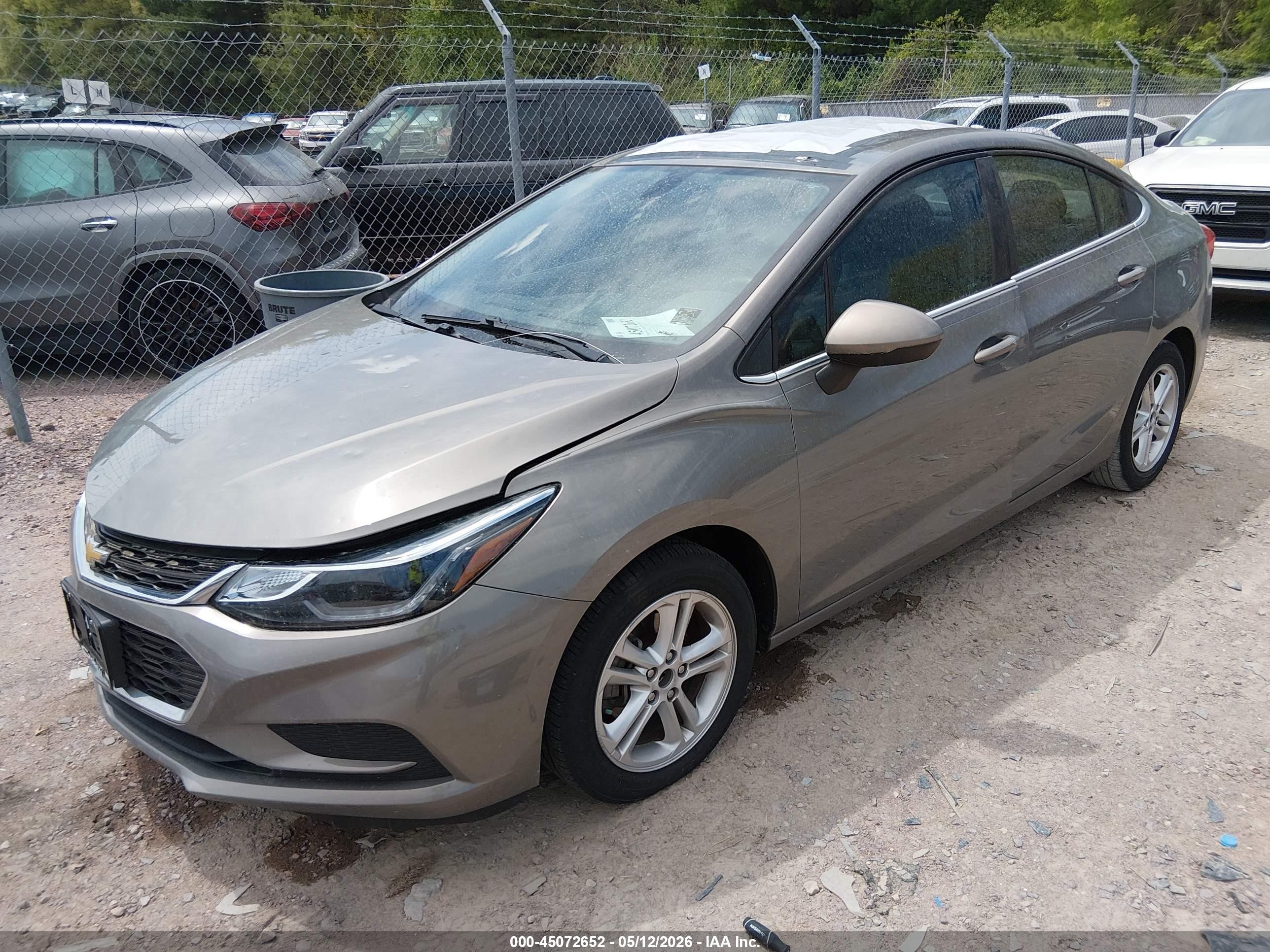 2018 Chevrolet Cruze Lt Auto Серый vin: 1G1BE5SM8J7183298
