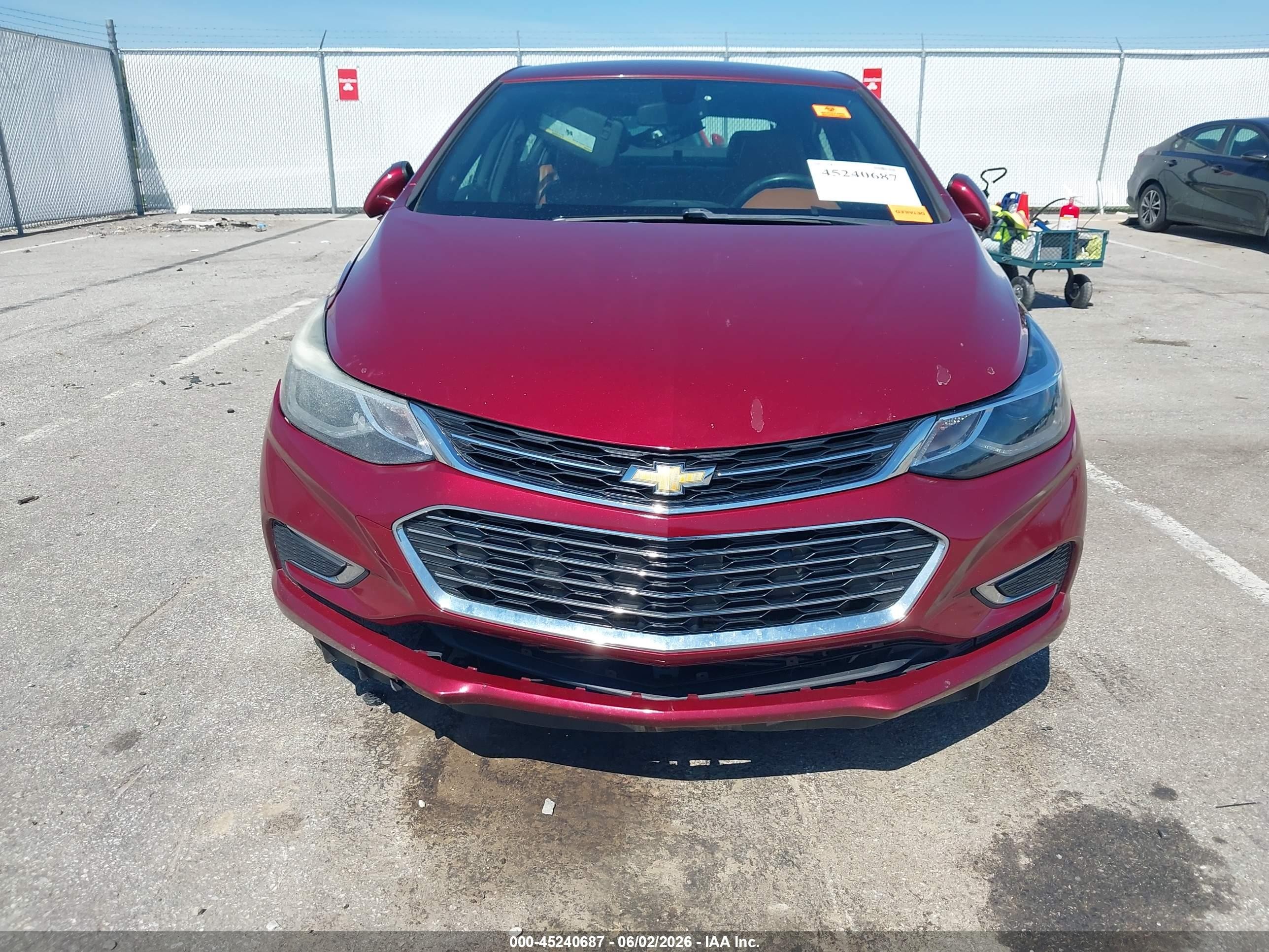 2016 Chevrolet Cruze Premier Auto Red vin: 1G1BG5SM6G7244232