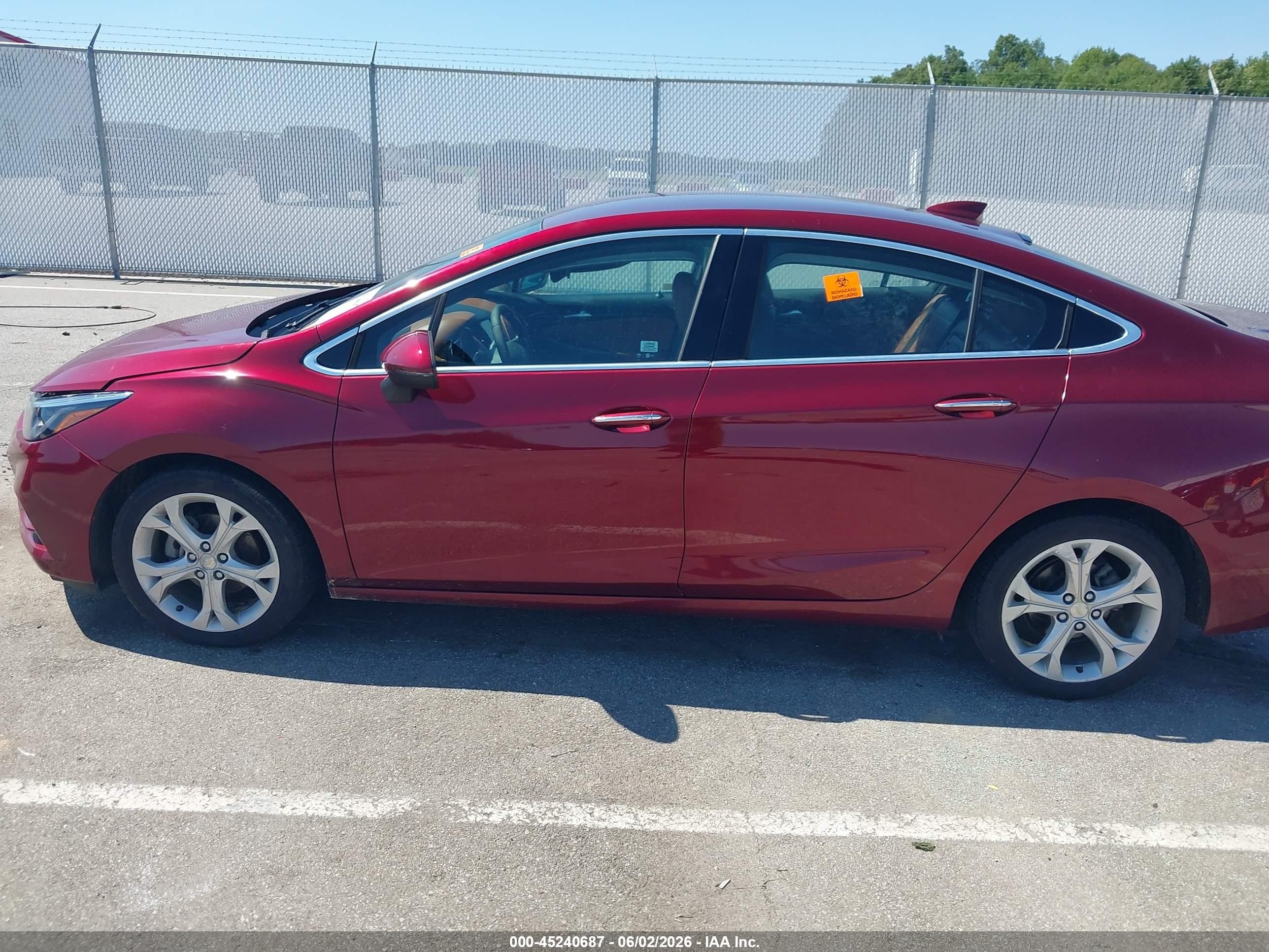 2016 Chevrolet Cruze Premier Auto Red vin: 1G1BG5SM6G7244232