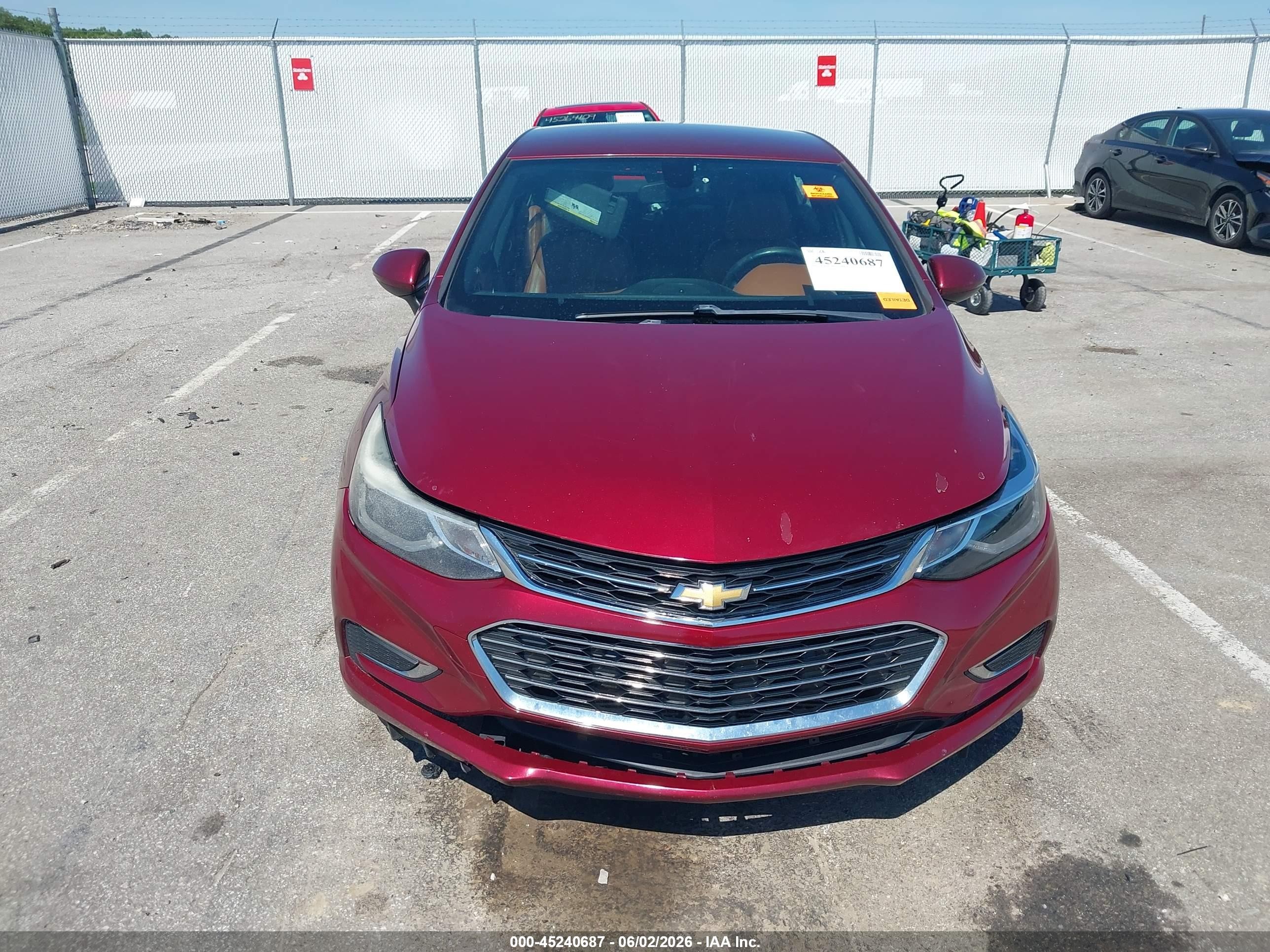 2016 Chevrolet Cruze Premier Auto Red vin: 1G1BG5SM6G7244232