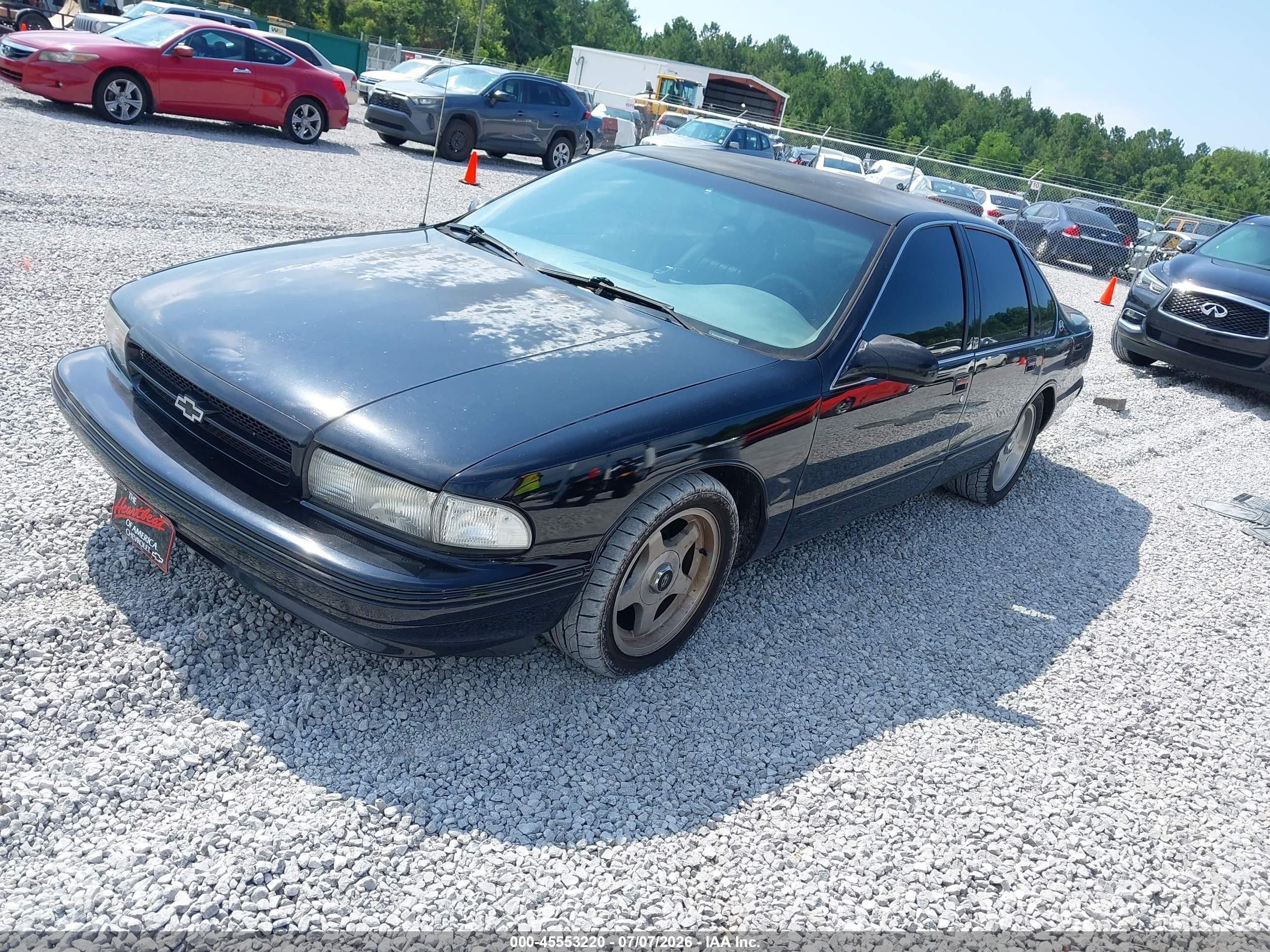 1996 Chevrolet Caprice / Impala Classic Ss Black vin: 1G1BL52P7TR107014