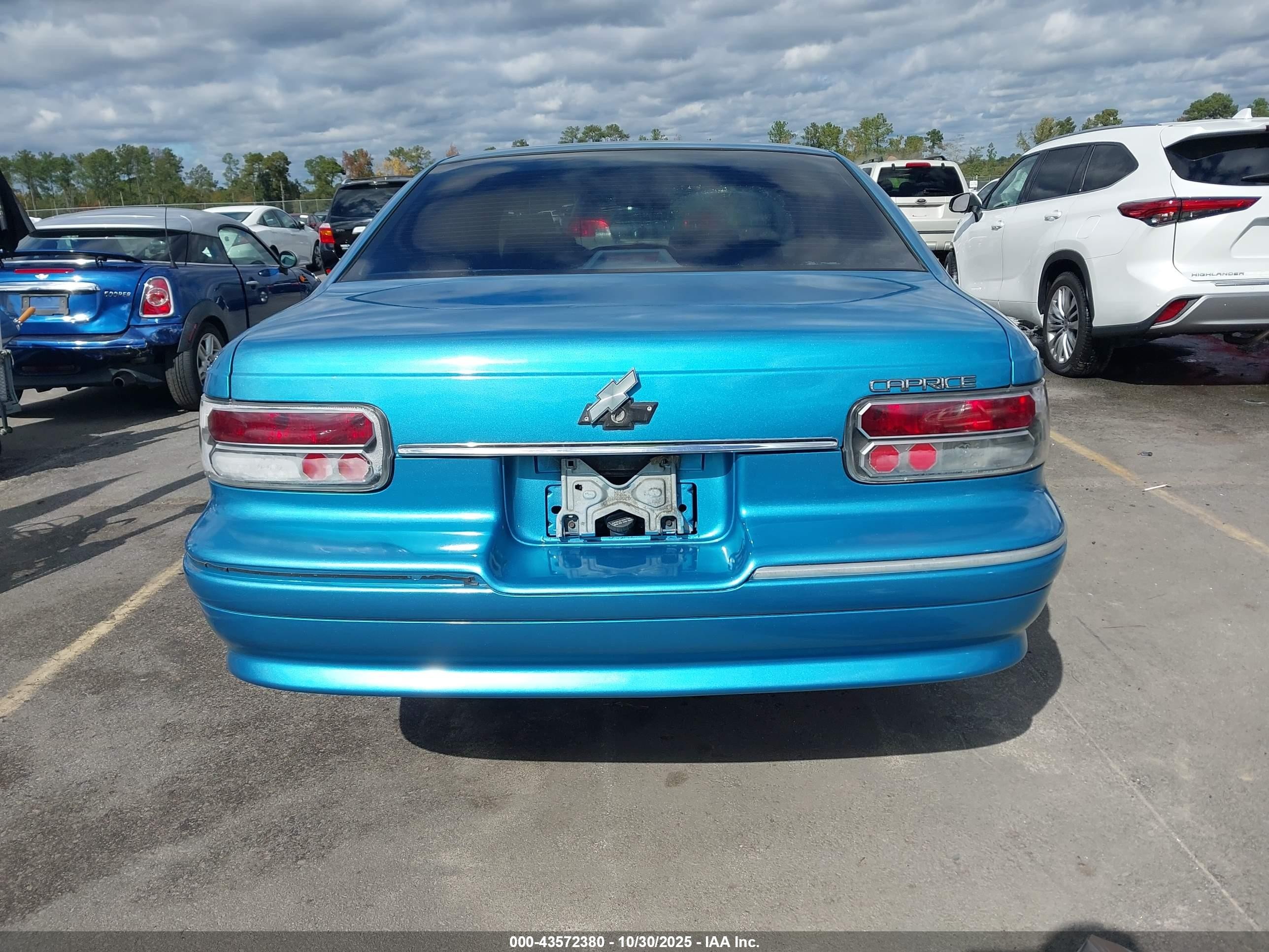 1996 Chevrolet Caprice Classic Blue vin: 1G1BL52W0TR171046