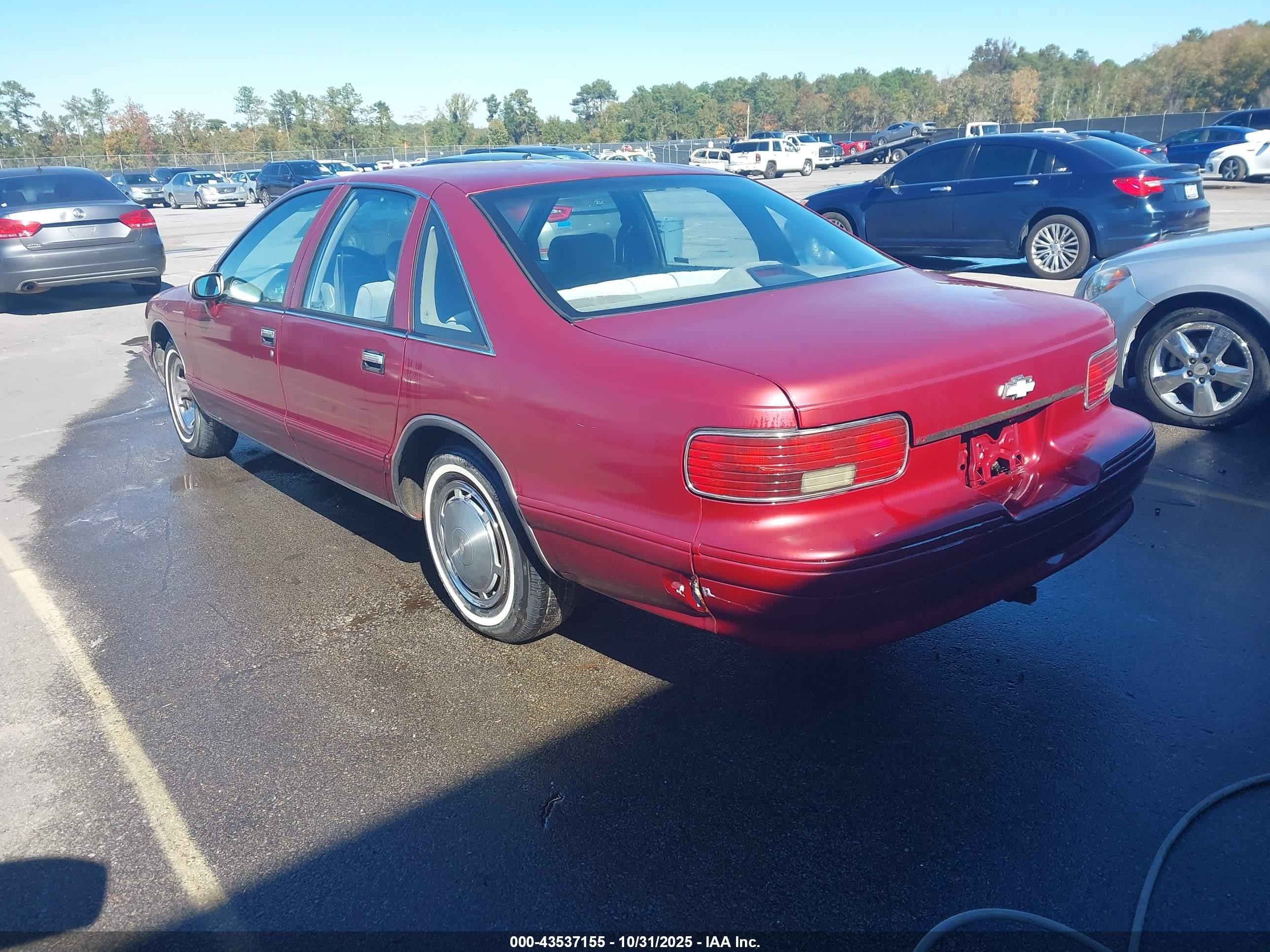 1993 Chevrolet Caprice Classic Burgundy vin: 1G1BL53E9PR117692