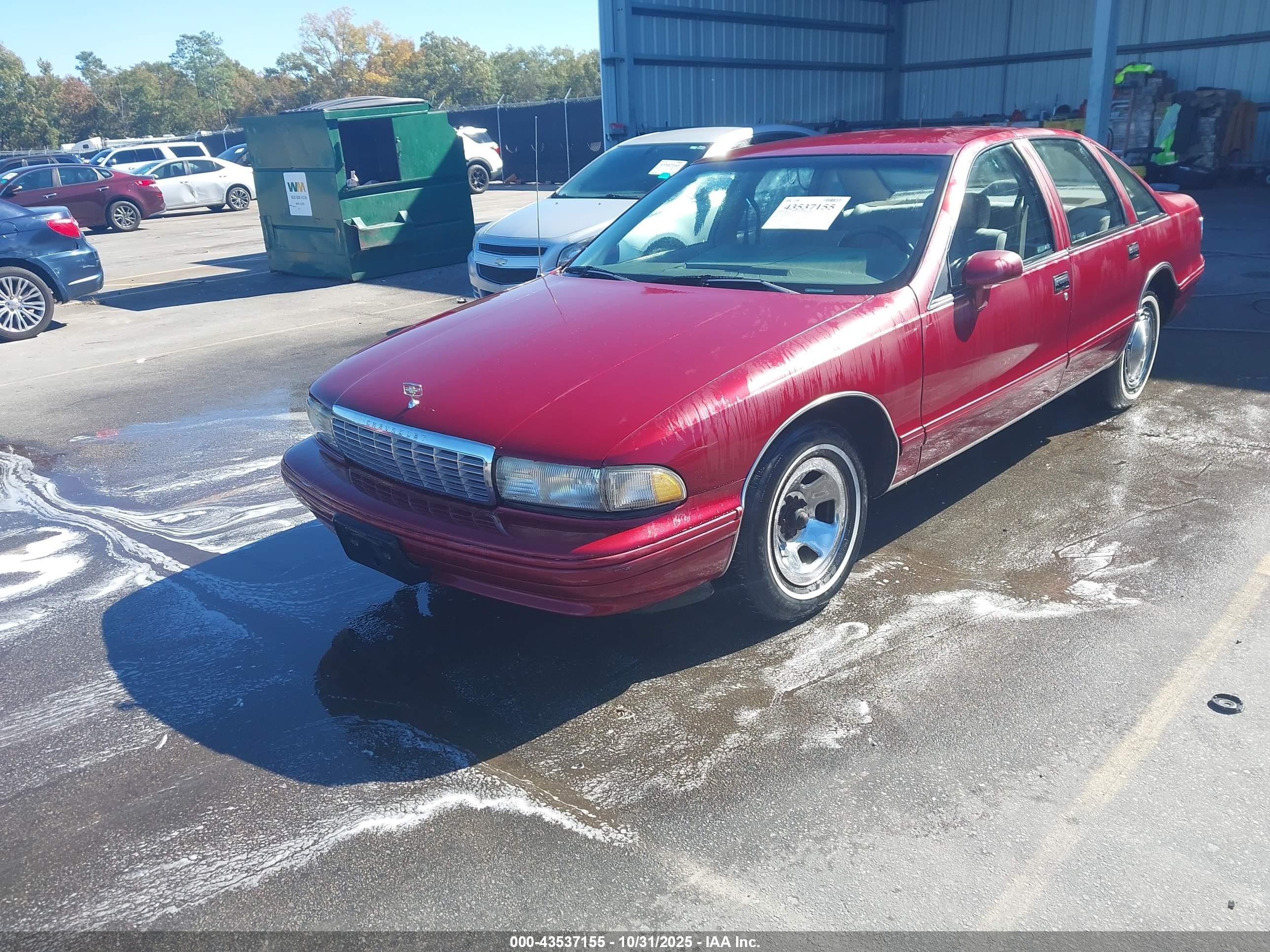 1993 Chevrolet Caprice Classic Burgundy vin: 1G1BL53E9PR117692