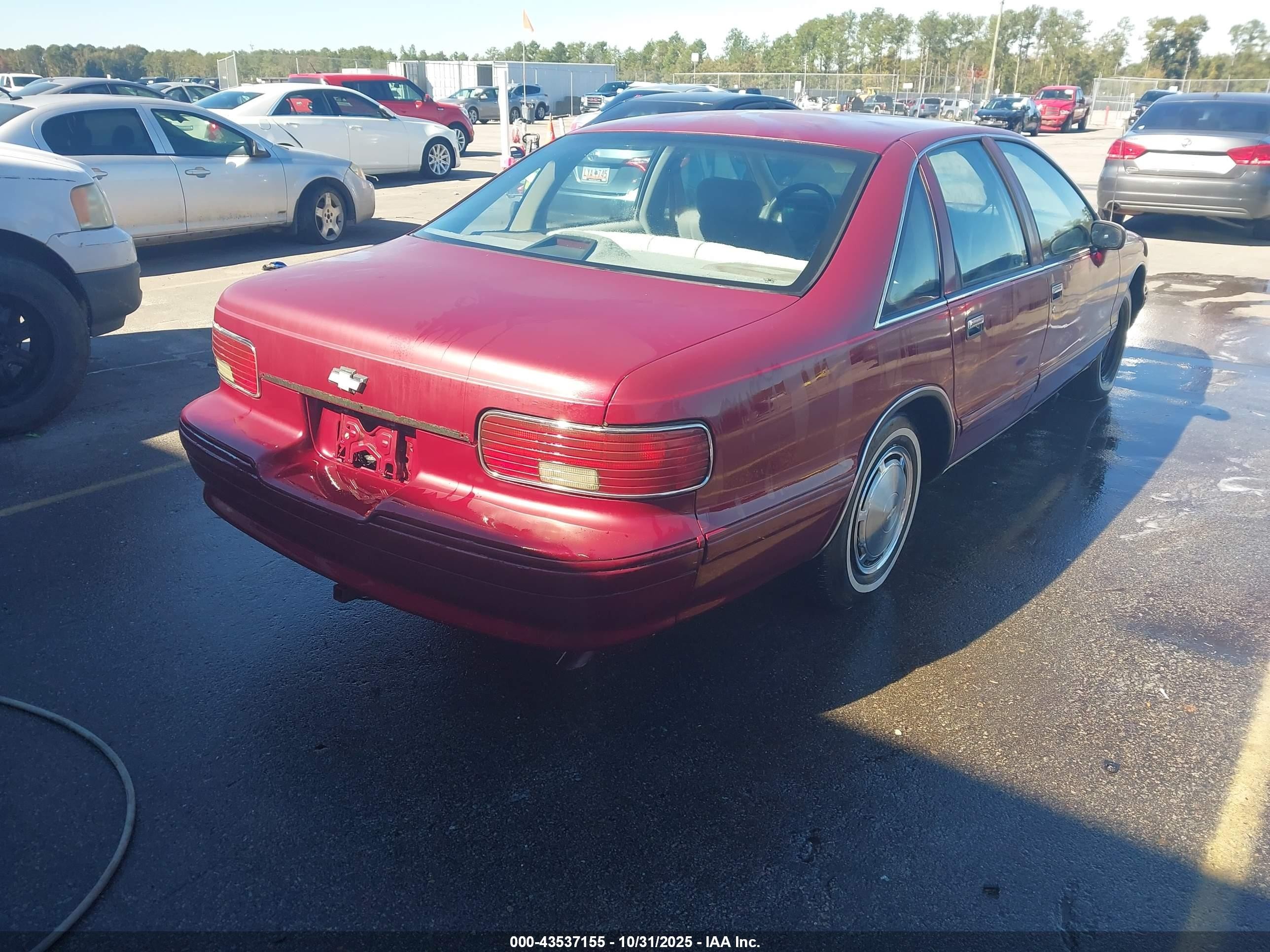 1993 Chevrolet Caprice Classic Burgundy vin: 1G1BL53E9PR117692