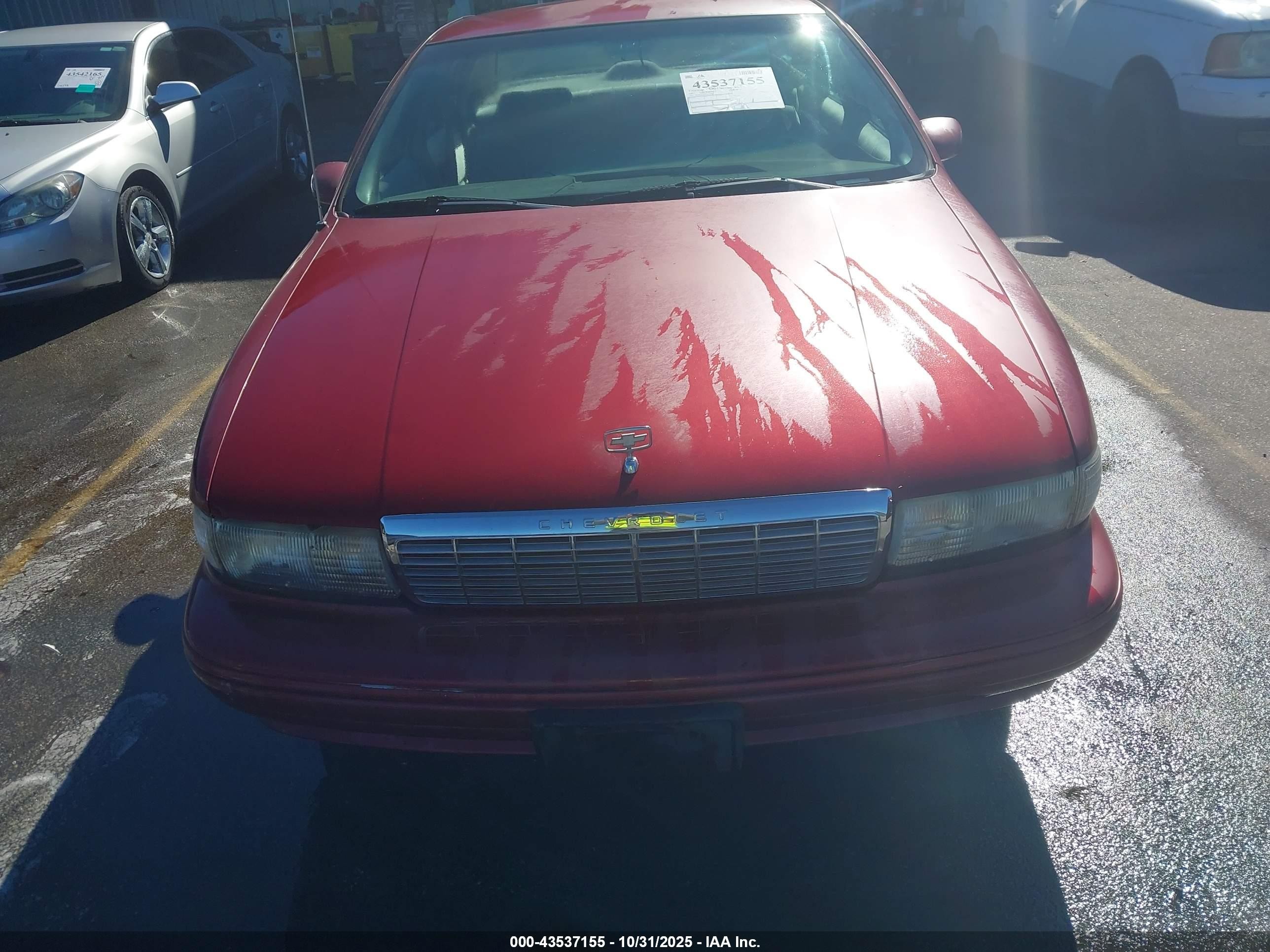 1993 Chevrolet Caprice Classic Burgundy vin: 1G1BL53E9PR117692