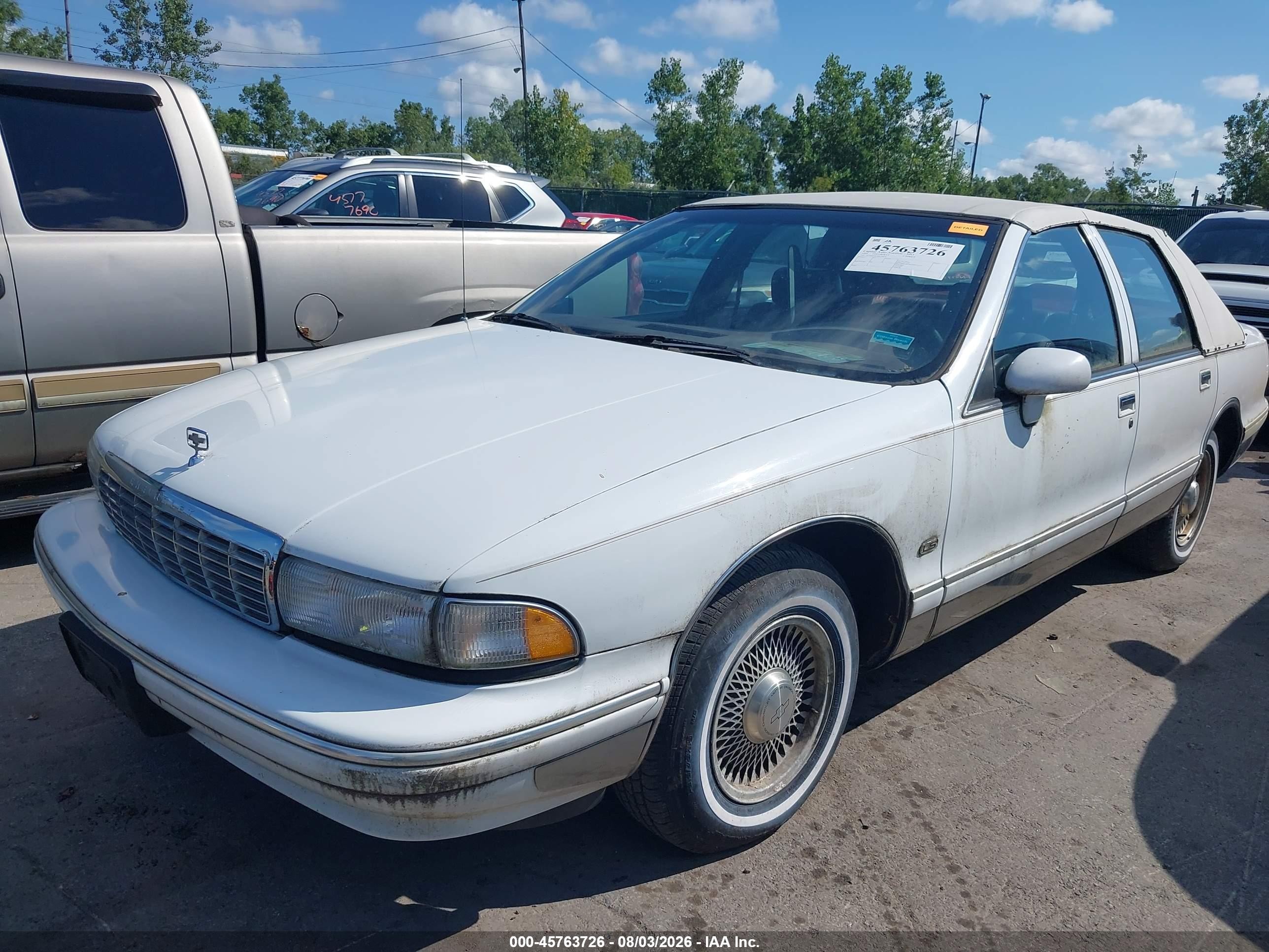 1994 Chevrolet Caprice Classic Ls White vin: 1G1BN52W3RR130834