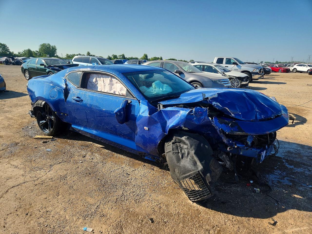 2019 Chevrolet Camaro Ls Blue vin: 1G1FA1RS1K0125912