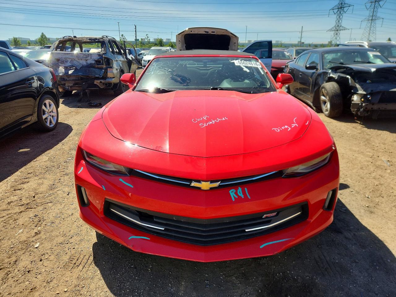 2017 Chevrolet Camaro Lt Red vin: 1G1FB3DS1H0164976
