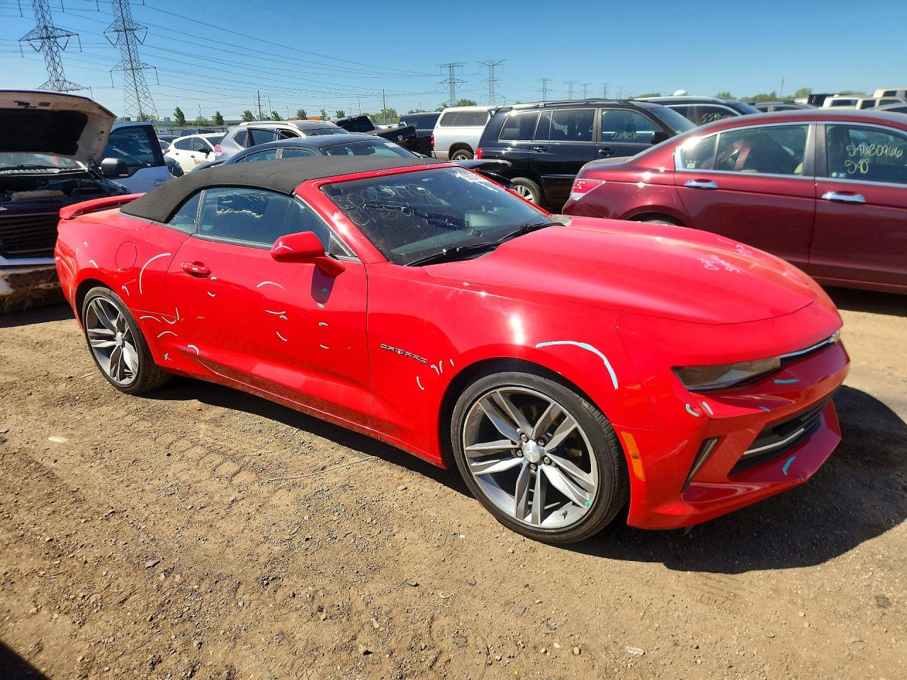 2017 Chevrolet Camaro Lt Red vin: 1G1FB3DS1H0164976