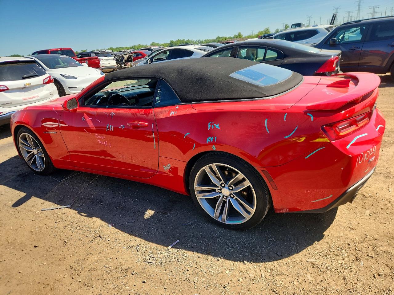 2017 Chevrolet Camaro Lt Red vin: 1G1FB3DS1H0164976