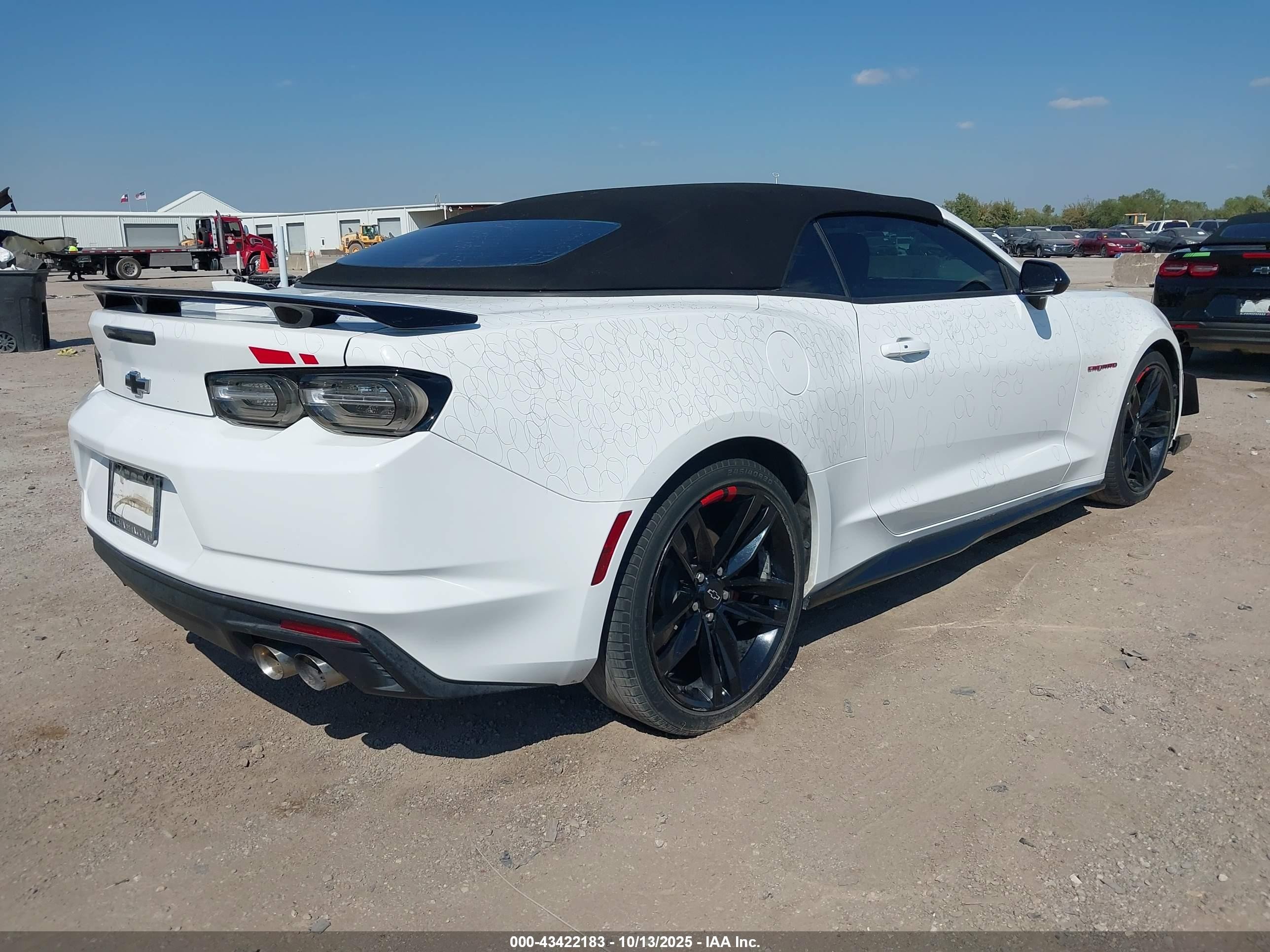 2021 Chevrolet Camaro Rwd  1lt White vin: 1G1FB3DS1M0122432