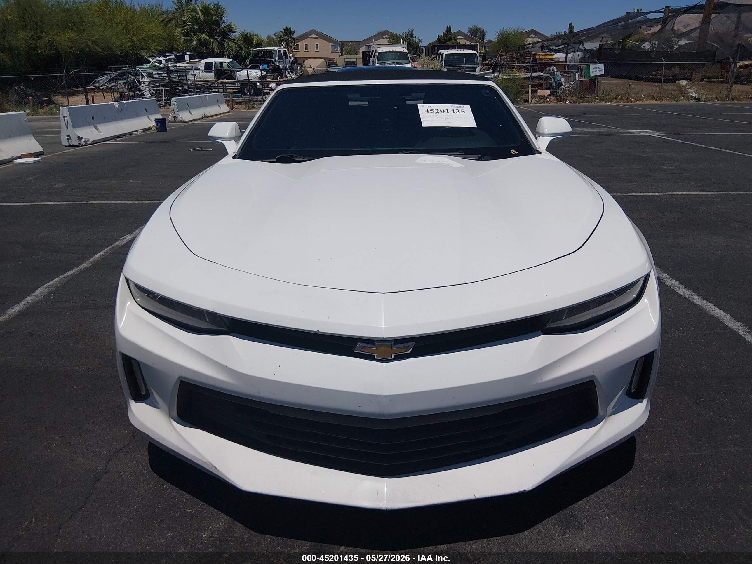 2017 Chevrolet Camaro 1lt Белый vin: 1G1FB3DS5H0118079